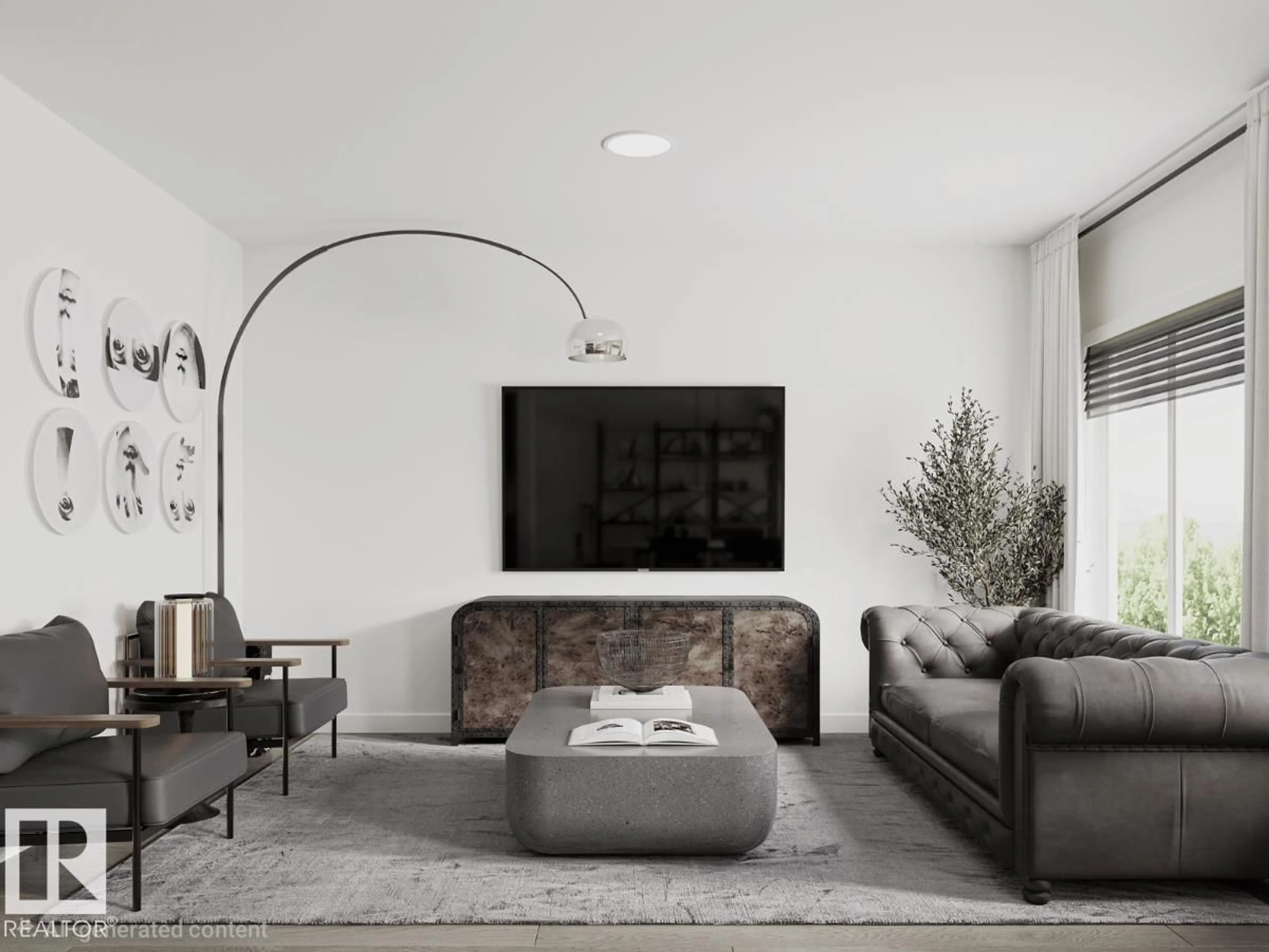 Living room with furniture, unknown for NW - 19119 20 AV, Edmonton Alberta T6M3E8