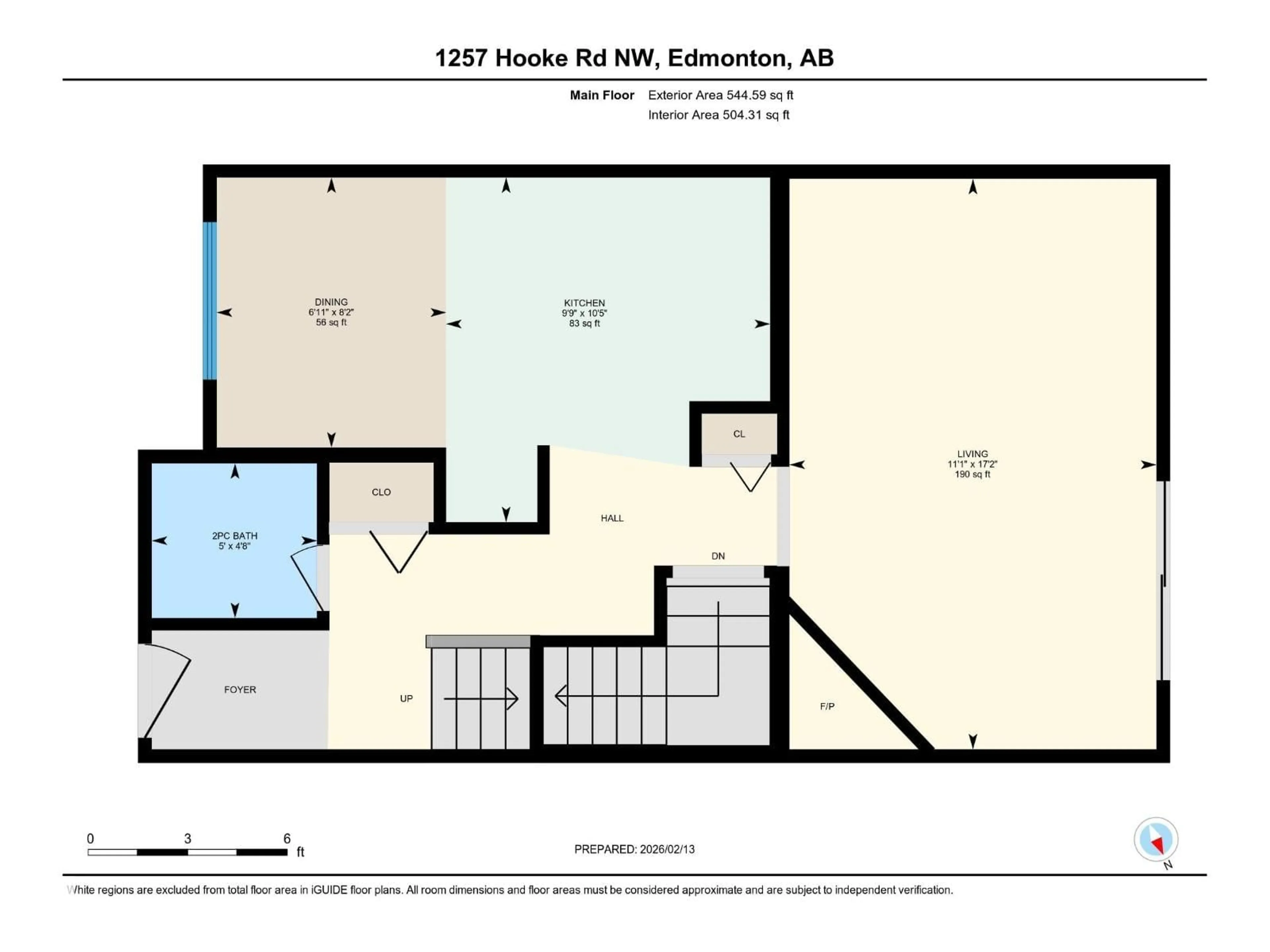 Floor plan for 1257 HOOKE RD, Edmonton Alberta T5A4A5