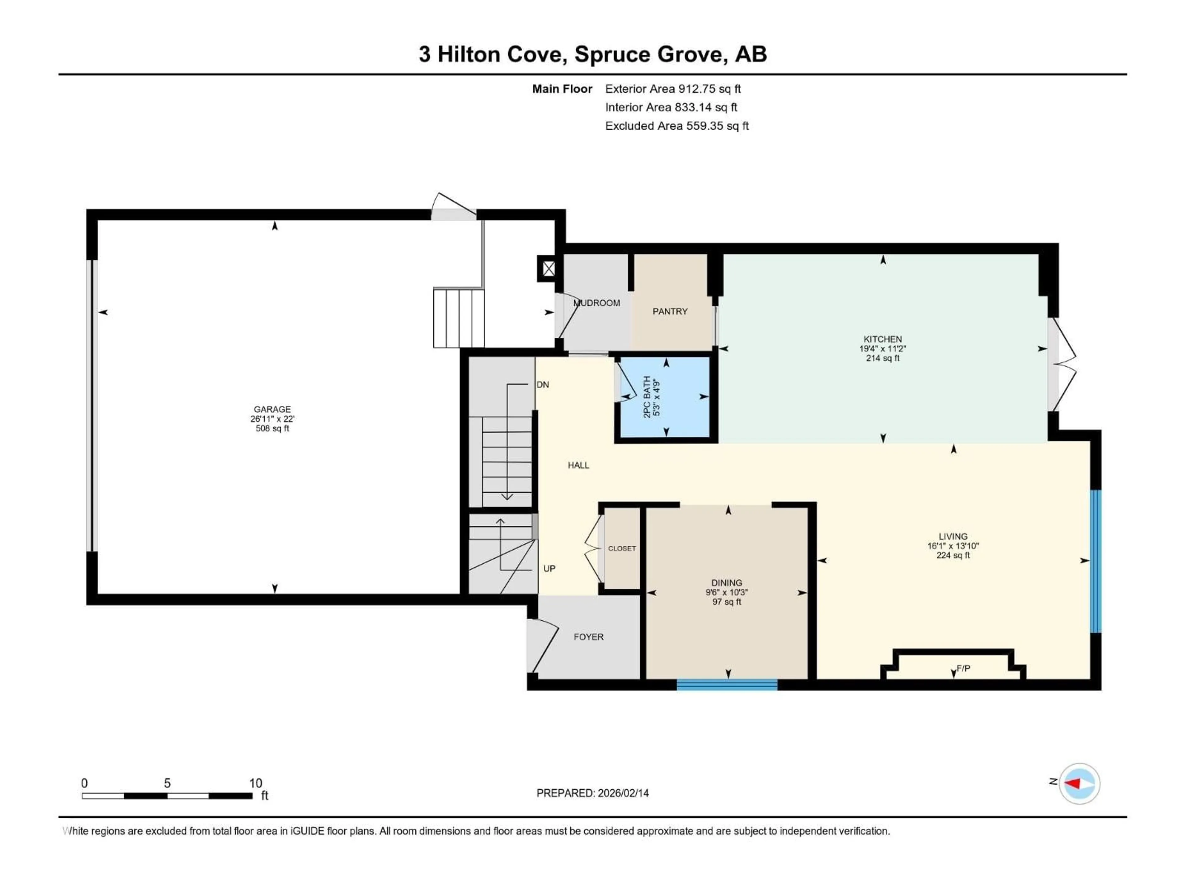 Floor plan for 3 HILTON CV, Spruce Grove Alberta T7X0V9