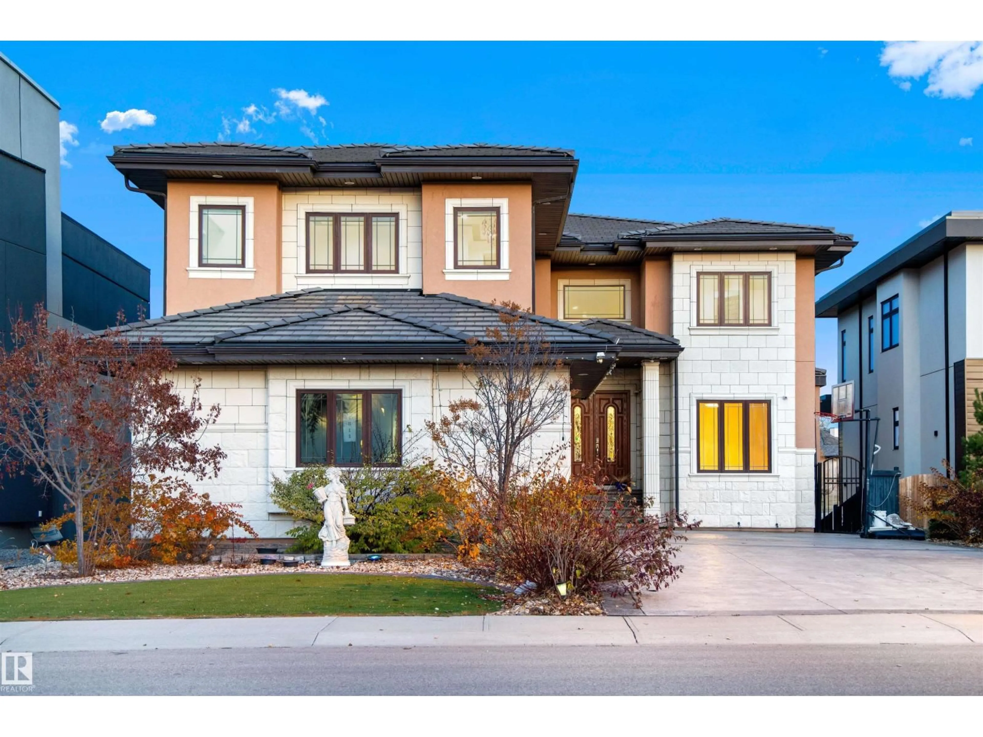 Home with vinyl exterior material, street for 4811 WOOLSEY LN, Edmonton Alberta T6W2B9