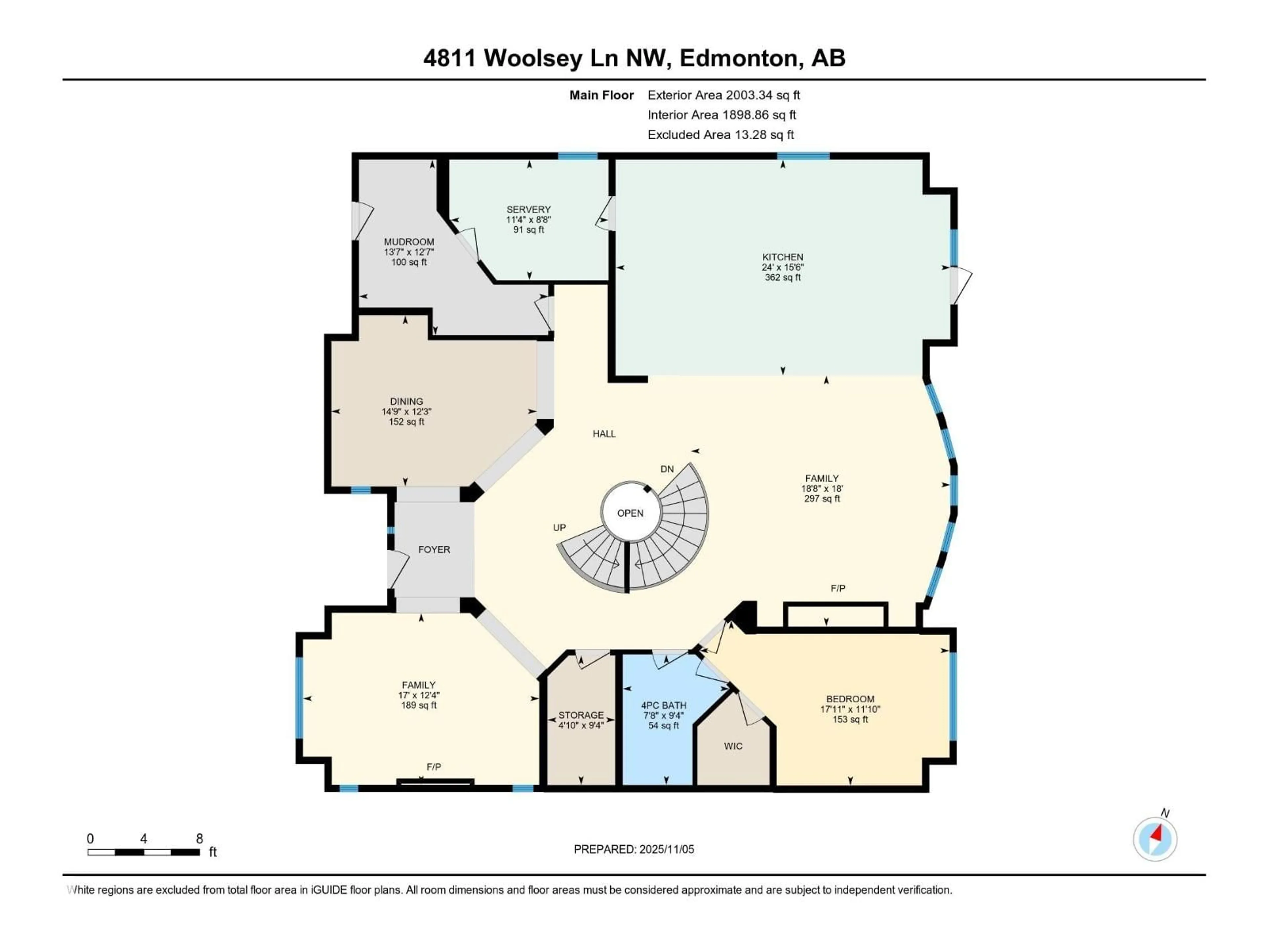 Floor plan for 4811 WOOLSEY LN, Edmonton Alberta T6W2B9