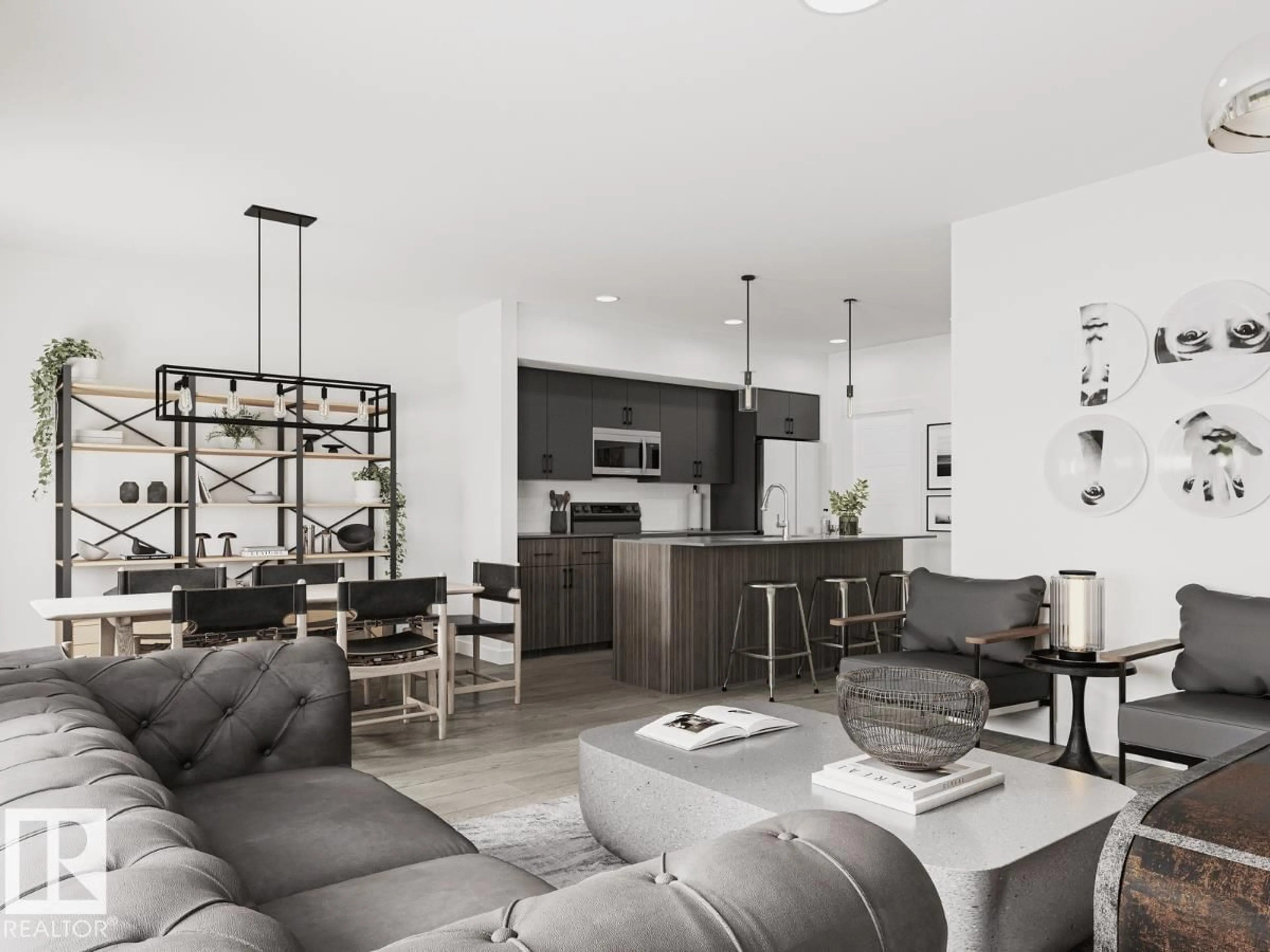 Living room with furniture, unknown for NE - 17720 7 ST, Edmonton Alberta T5Y4K3