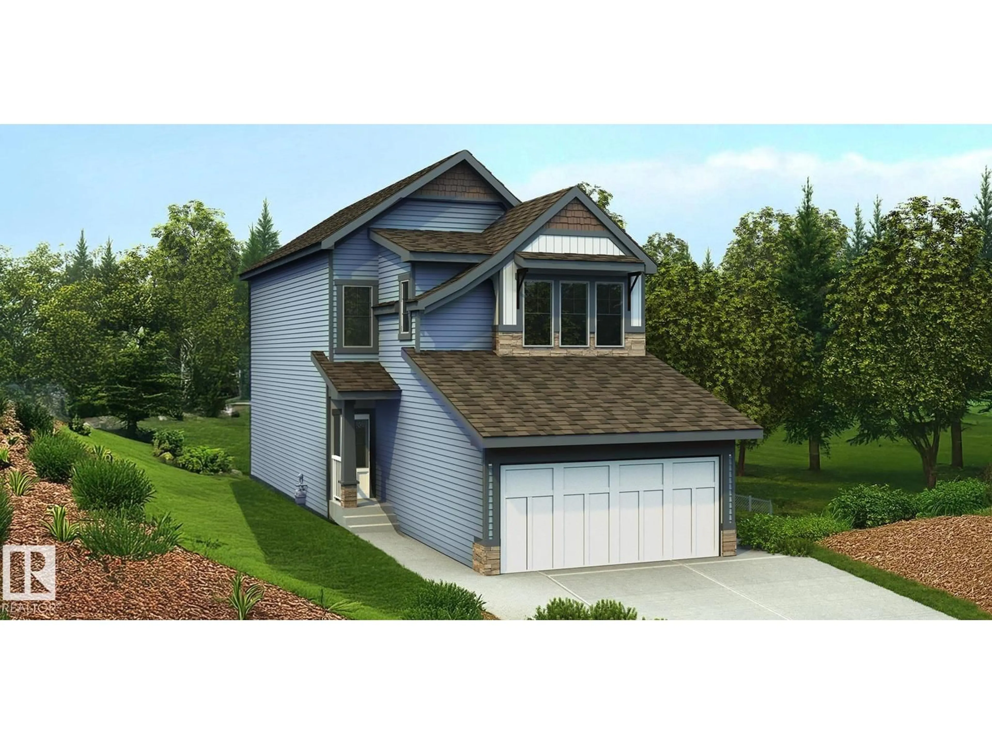 Home with vinyl exterior material, street for 17712 7 ST, Edmonton Alberta T5Y4K3