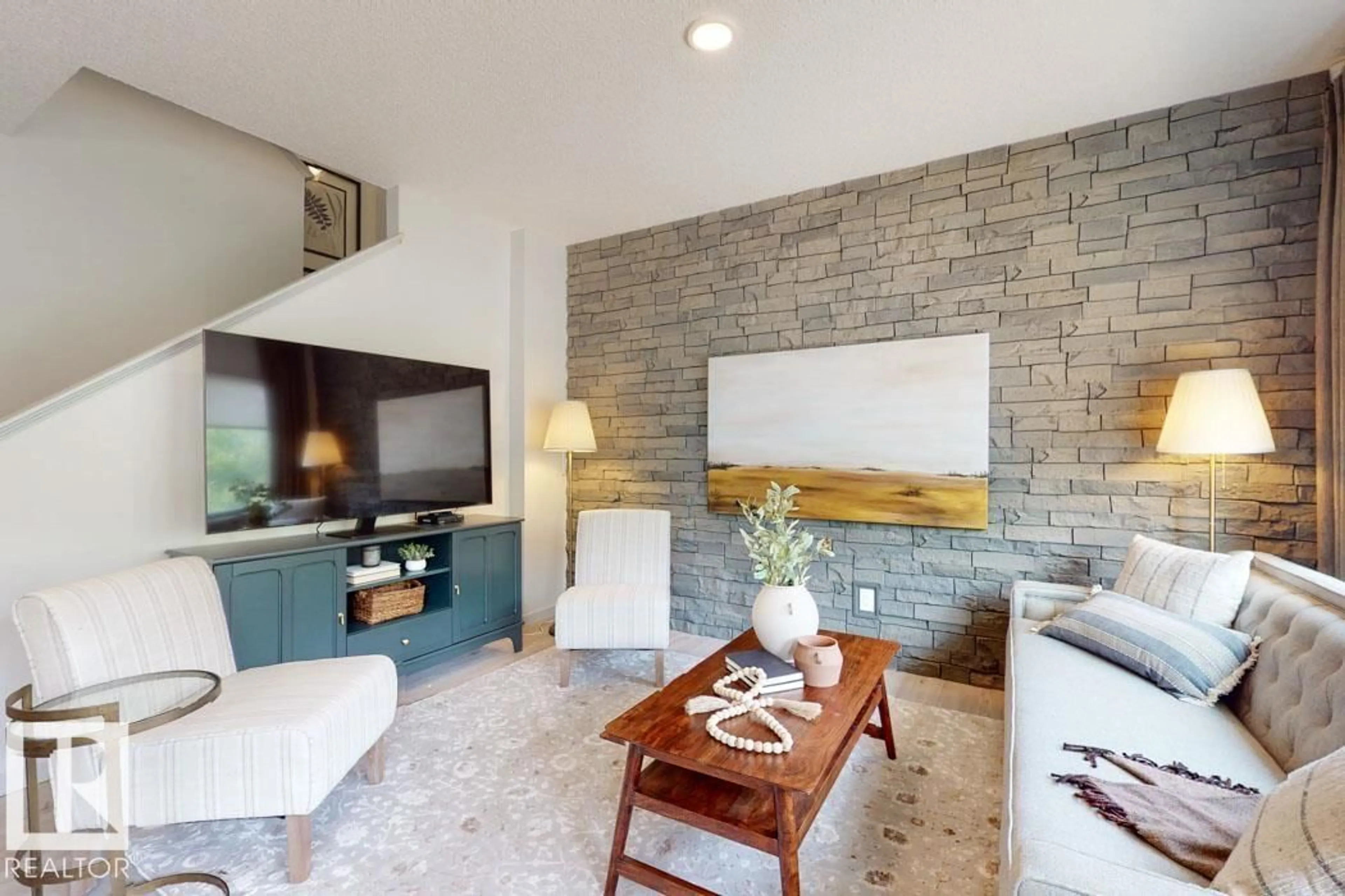 Living room with furniture, unknown for 17931 63 ST, Edmonton Alberta T5T1L6