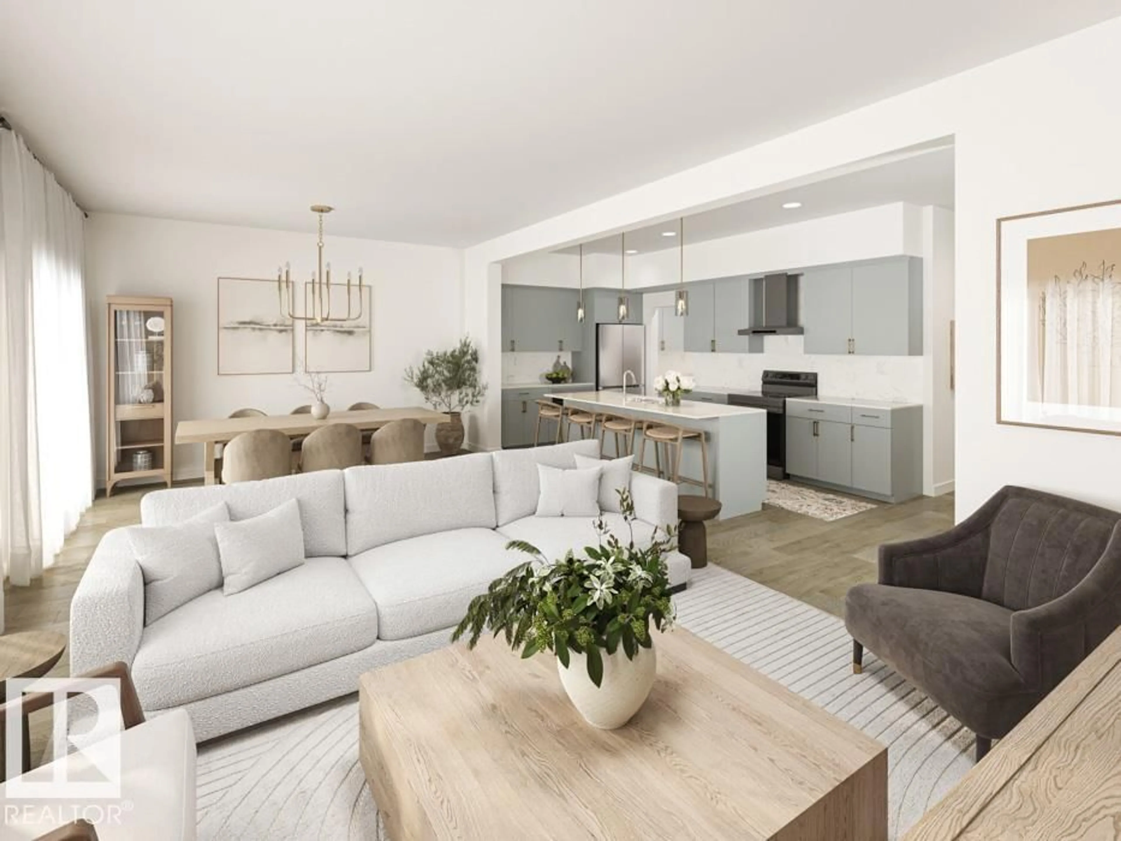 Living room with furniture, unknown for NE - 17611 7 ST, Edmonton Alberta T5Y4K3