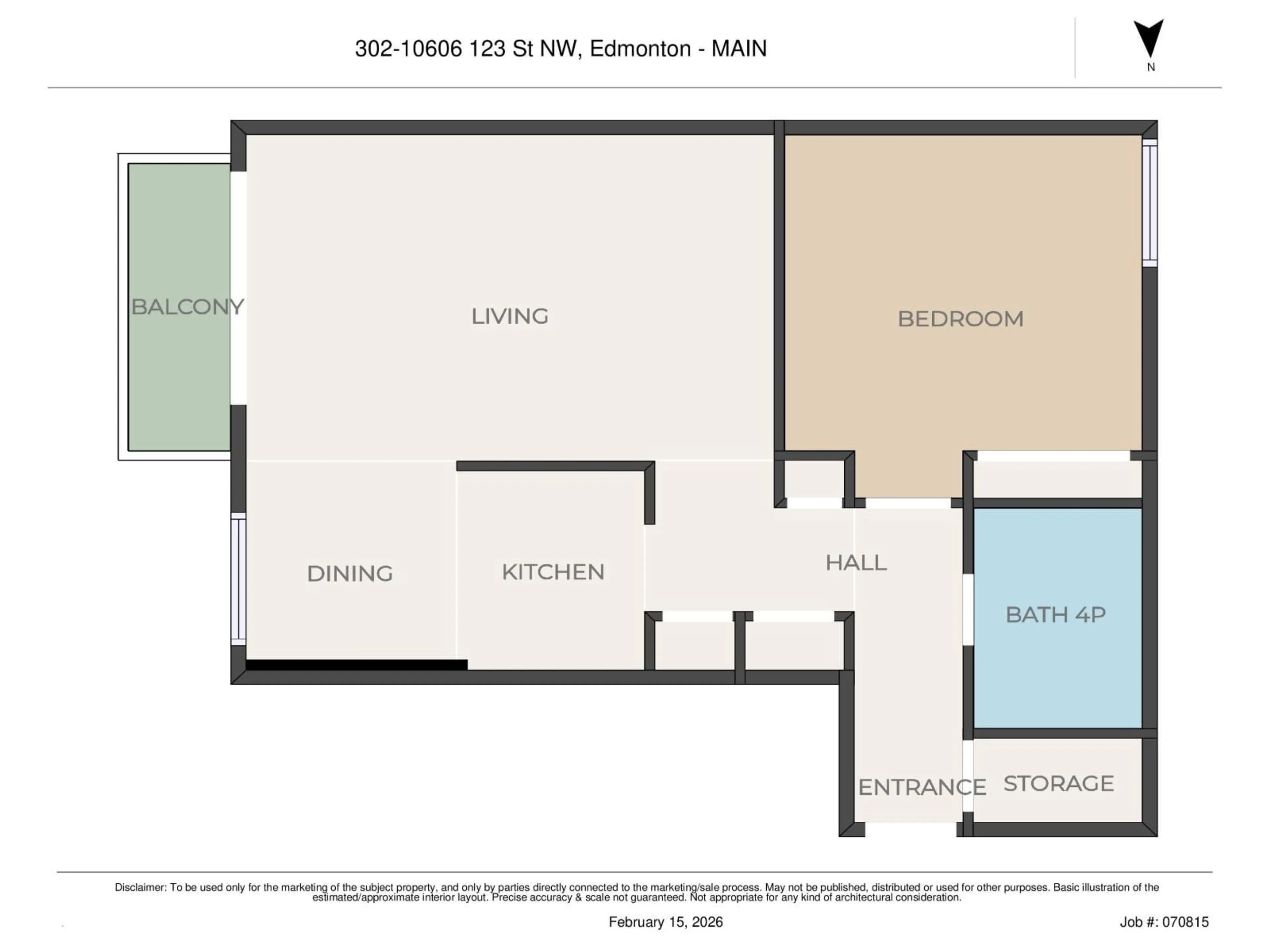 Floor plan for #302 - 10606 123 ST, Edmonton Alberta T5N1P2