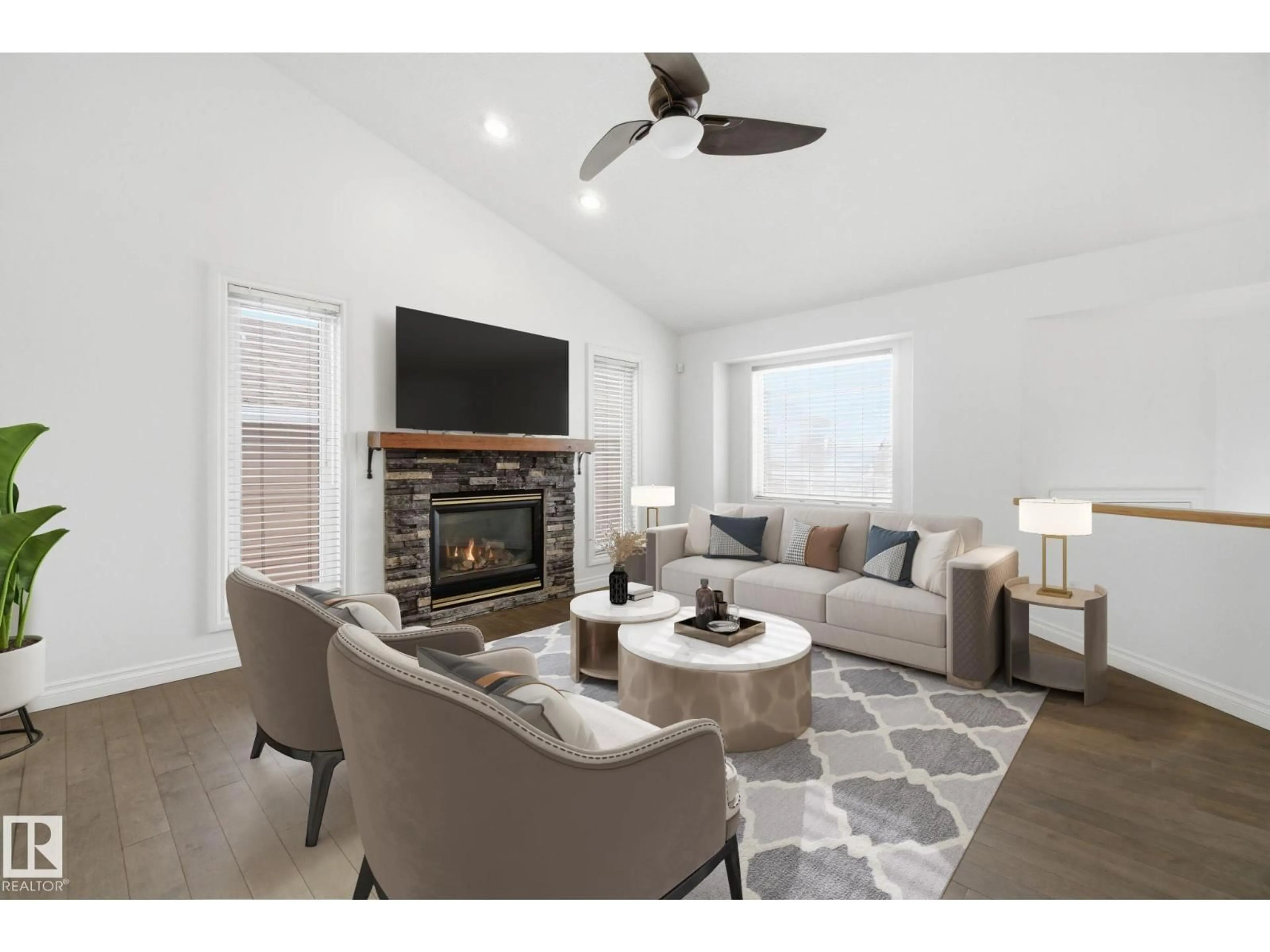 Living room with furniture, unknown for 9 DEERFIELD CO, Spruce Grove Alberta T7X4B1