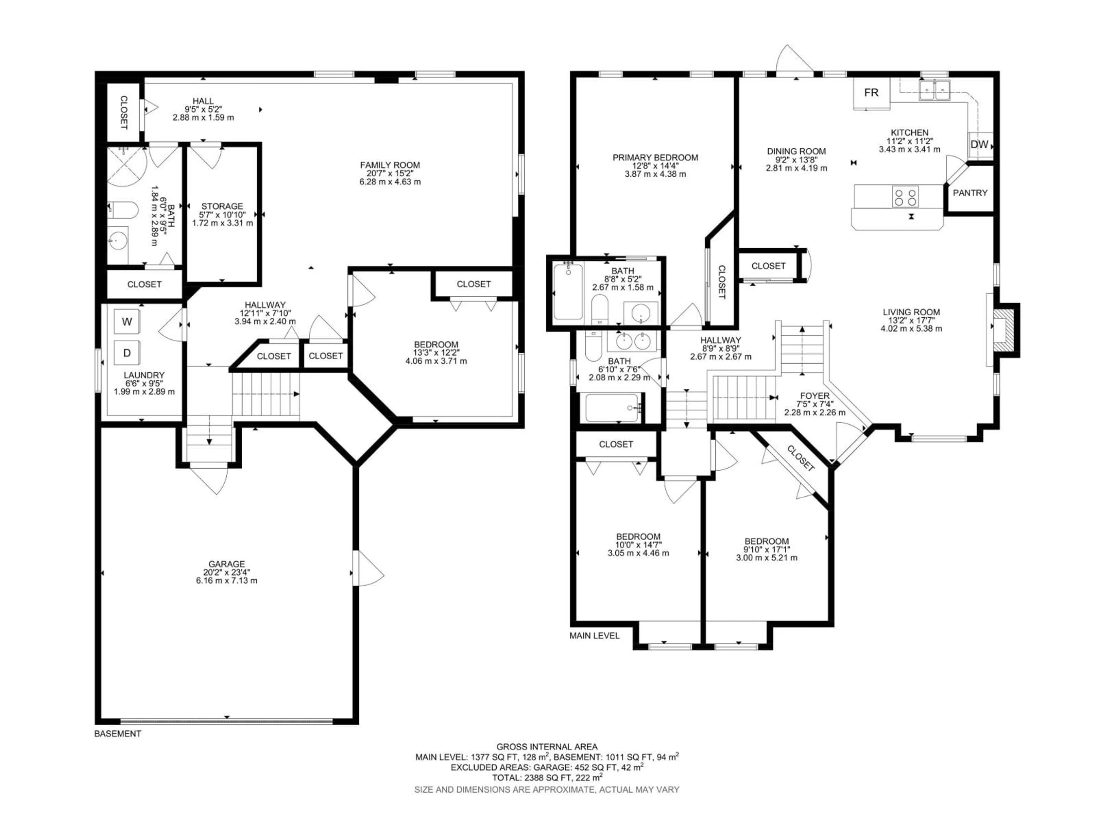 Floor plan for 9 DEERFIELD CO, Spruce Grove Alberta T7X4B1