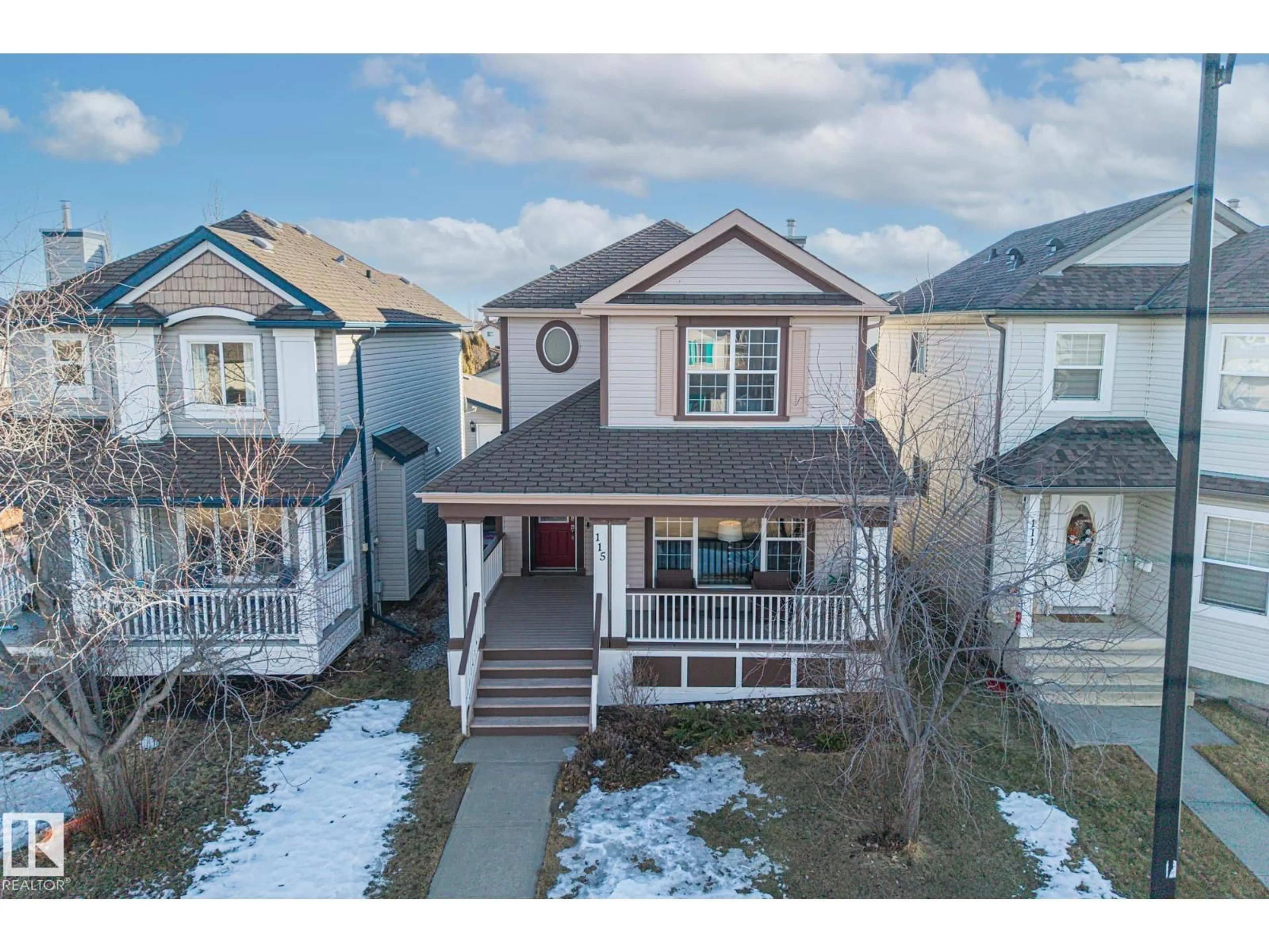 A pic from outside/outdoor area/front of a property/back of a property/a pic from drone, street for 115 SUMMERFIELD WD, Sherwood Park Alberta T8H2P5
