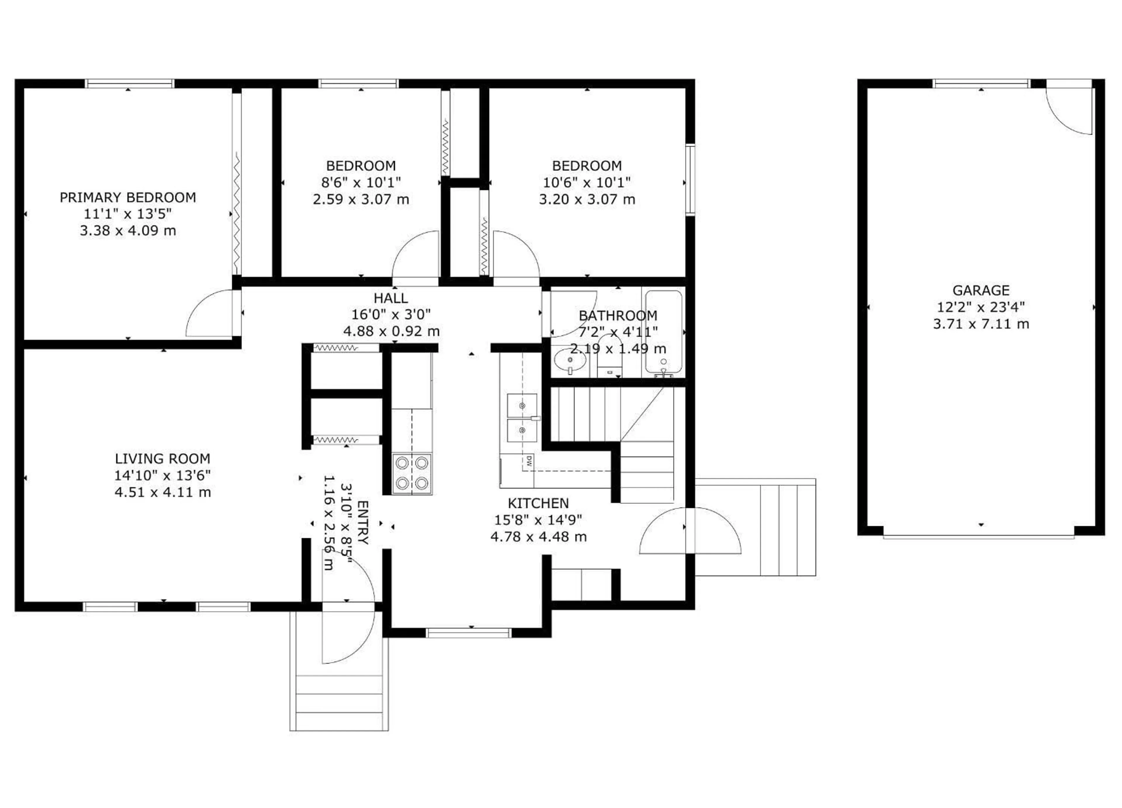 Floor plan for NW - 8316 122 AV, Edmonton Alberta T5B4M7