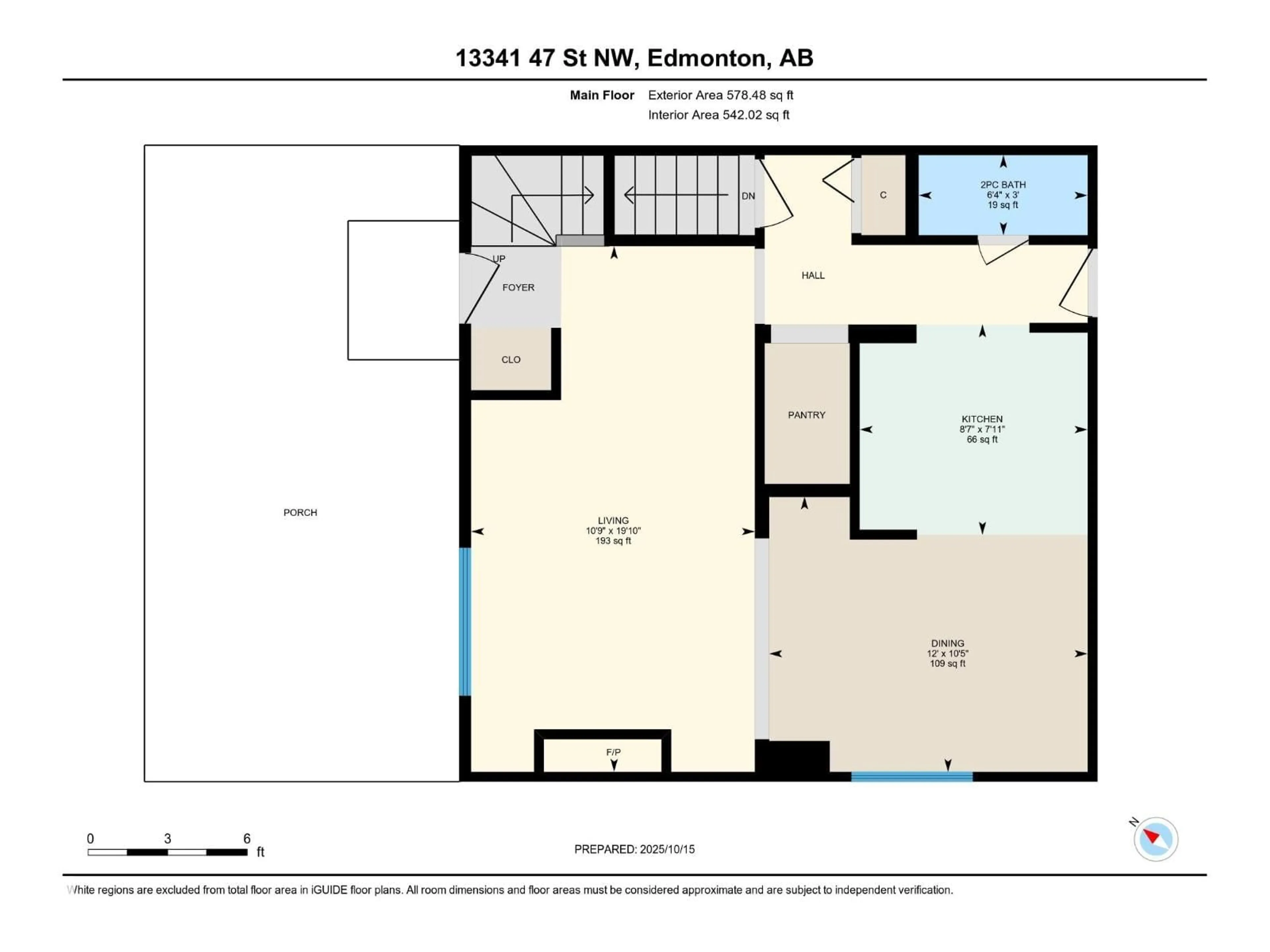 Floor plan for 13341 47 ST, Edmonton Alberta T5A1L8