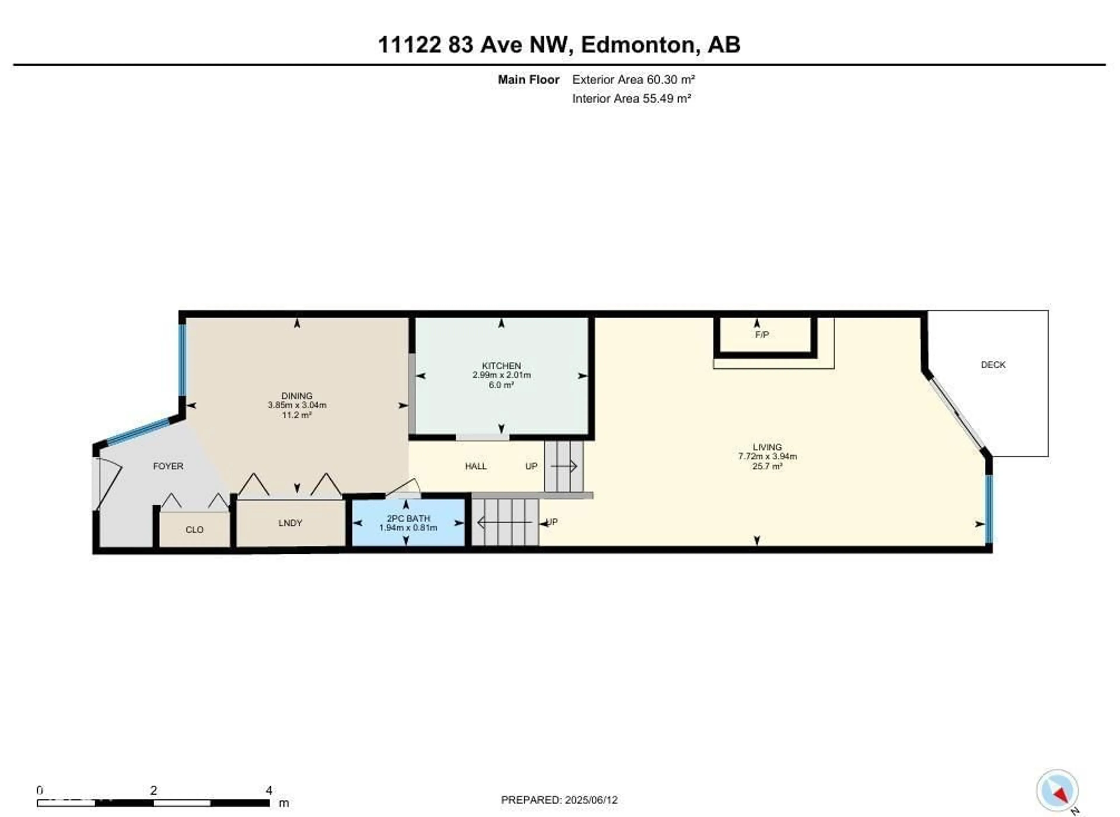 Floor plan for 11122 83 AV, Edmonton Alberta T6G0V1