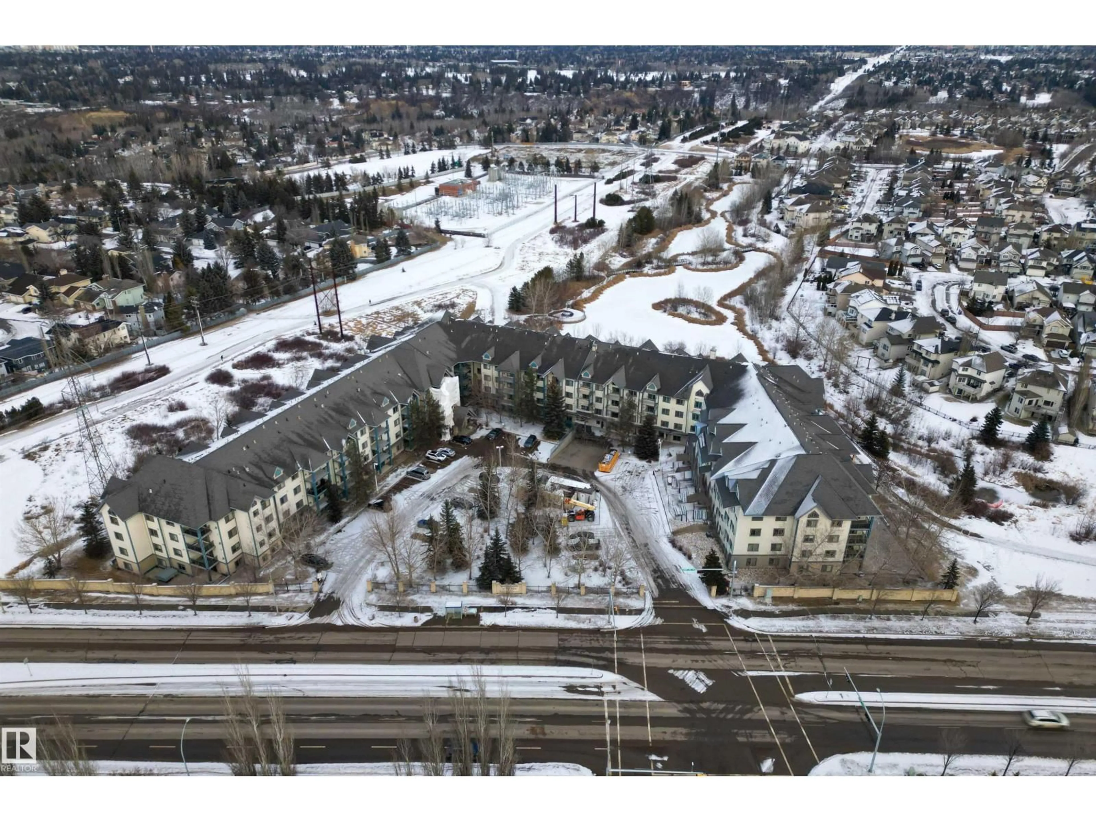 A pic from outside/outdoor area/front of a property/back of a property/a pic from drone, unknown for #329 - 2903 RABBIT HILL RD, Edmonton Alberta T6R3A3