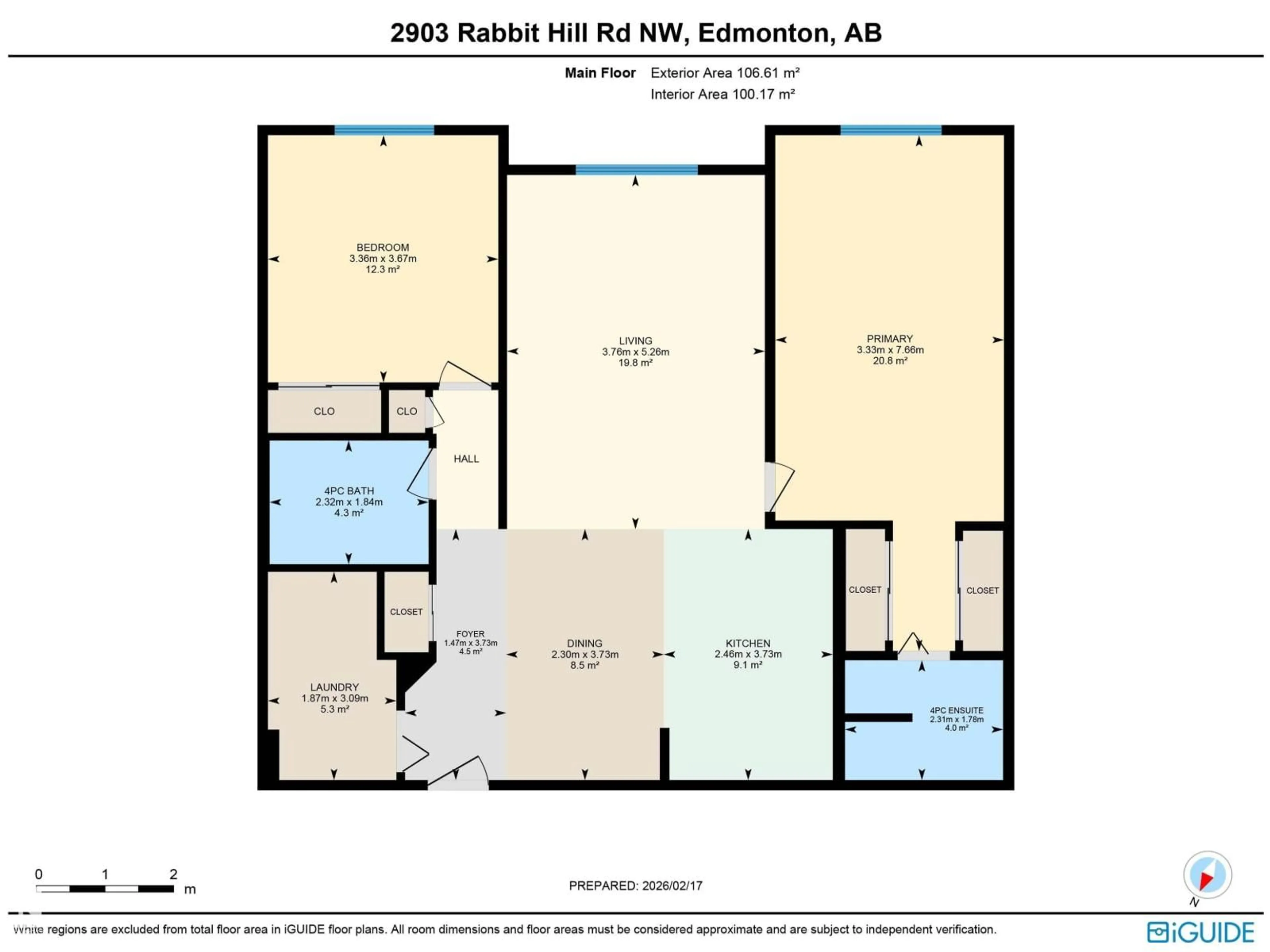 Floor plan for #329 - 2903 RABBIT HILL RD, Edmonton Alberta T6R3A3