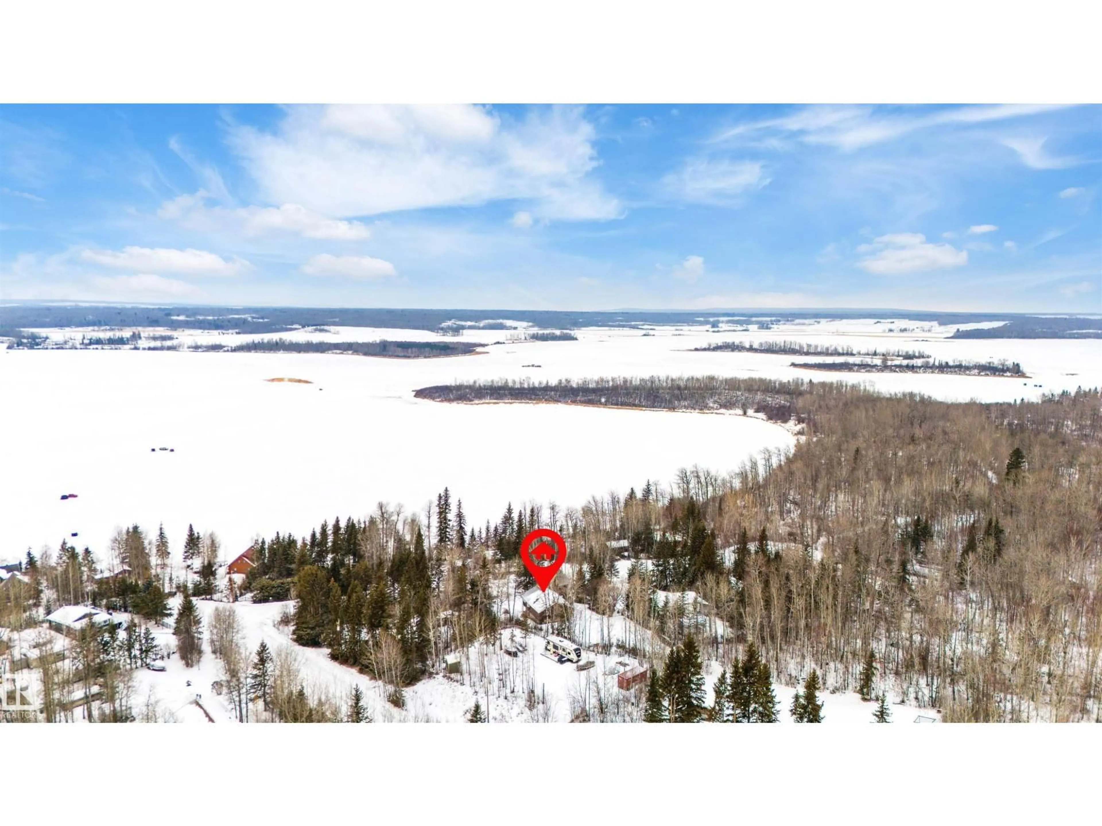 A pic from outside/outdoor area/front of a property/back of a property/a pic from drone, water/lake/river/ocean view for #11 - 6020 TWP ROAD 534, Rural Parkland County Alberta T0E0W0