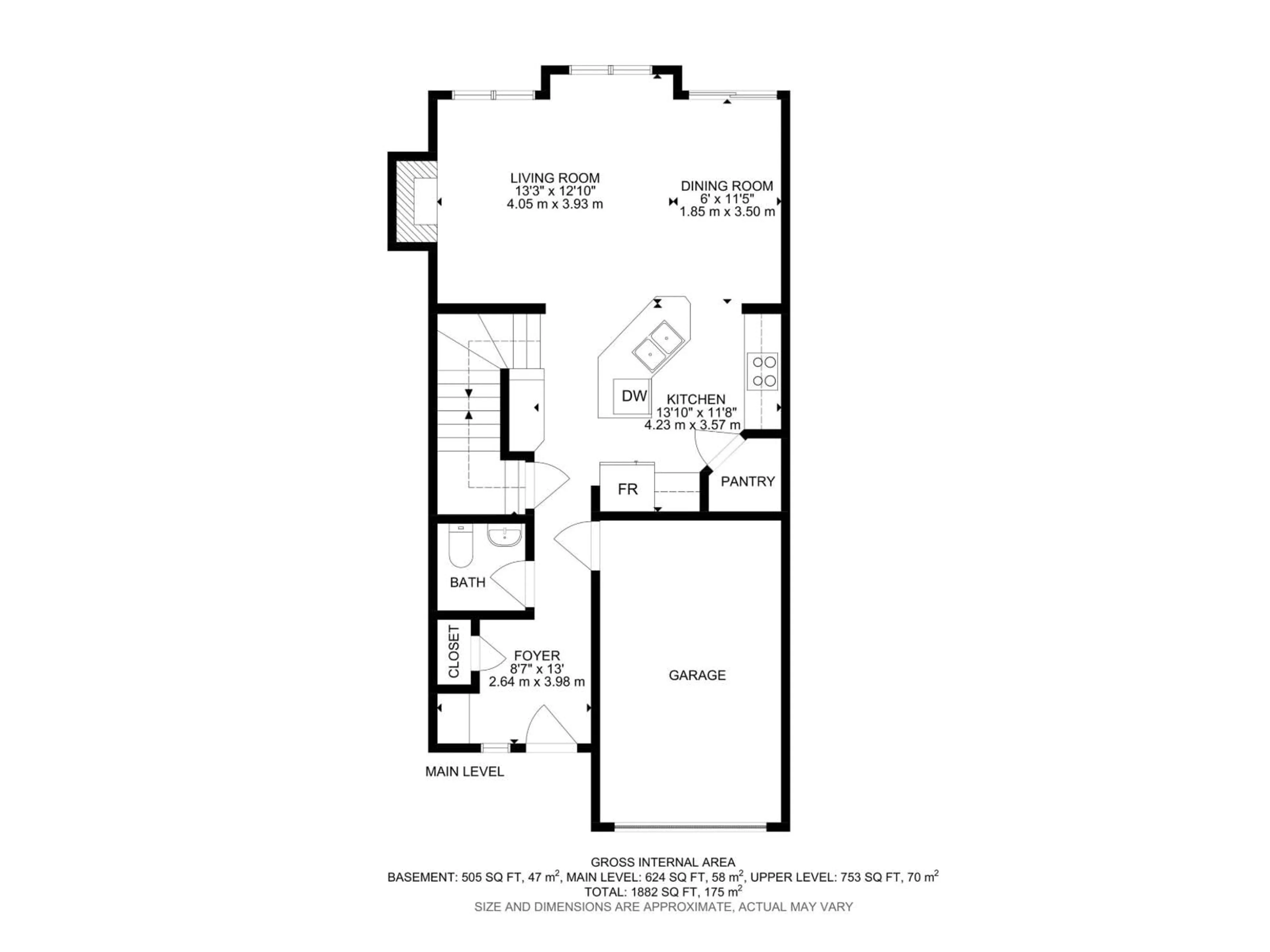 Floor plan for 51 14208 36 ST NW, Edmonton Alberta T5Y0E4