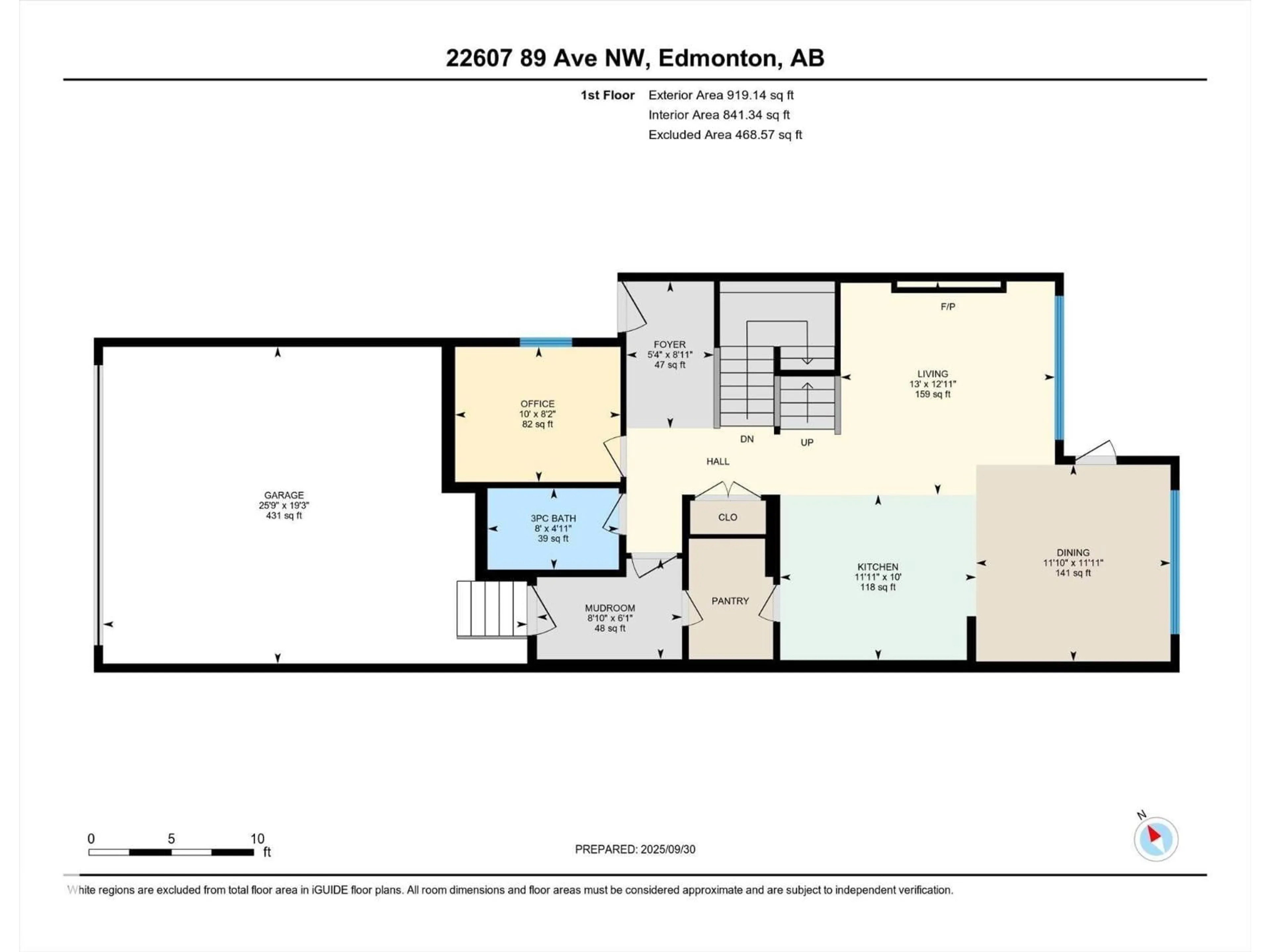 Floor plan for NW - 22607 89 AV, Edmonton Alberta T5T7W8