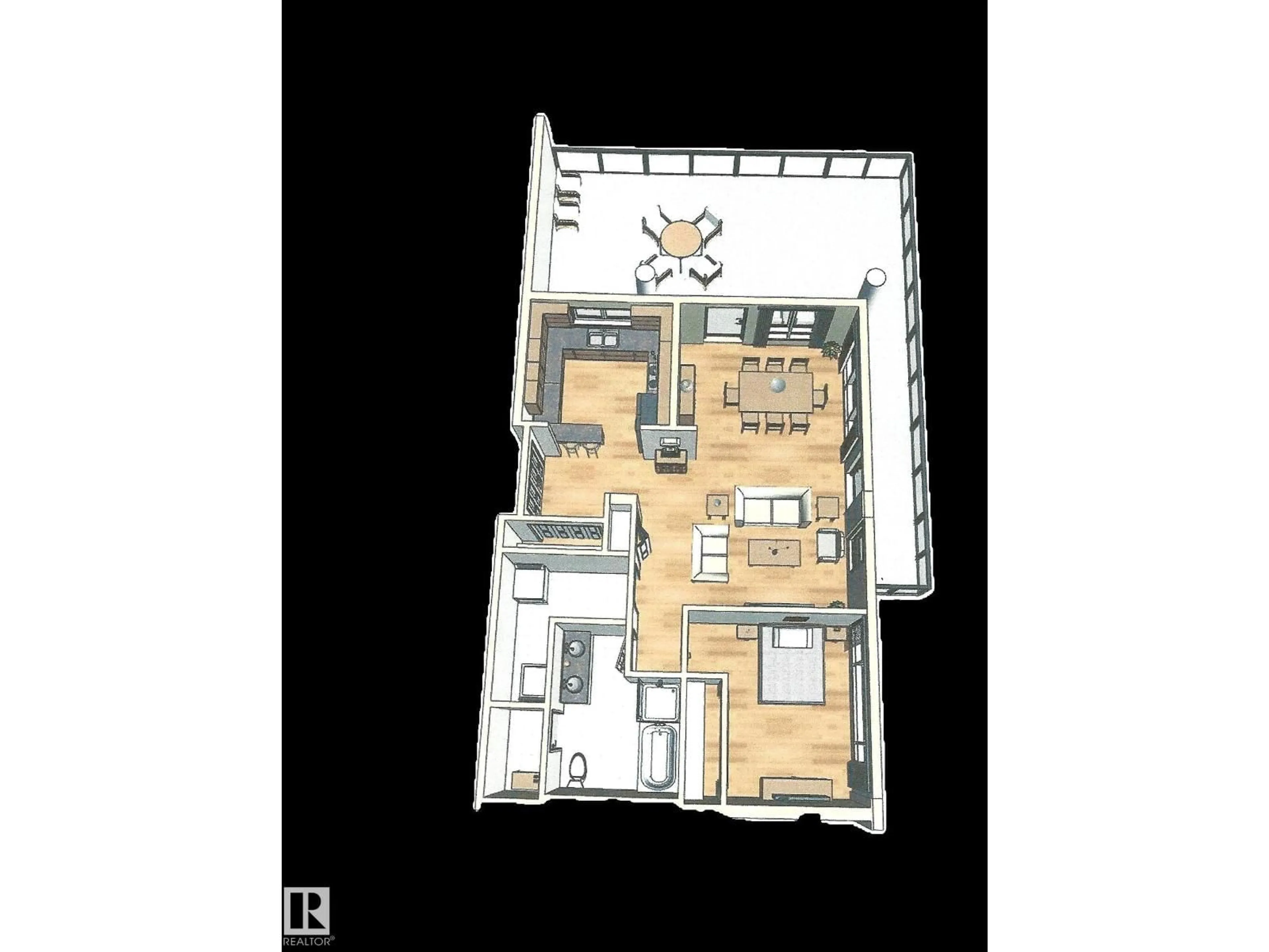 Floor plan for #1402 - 6608 28 AV, Edmonton Alberta T6J2R1
