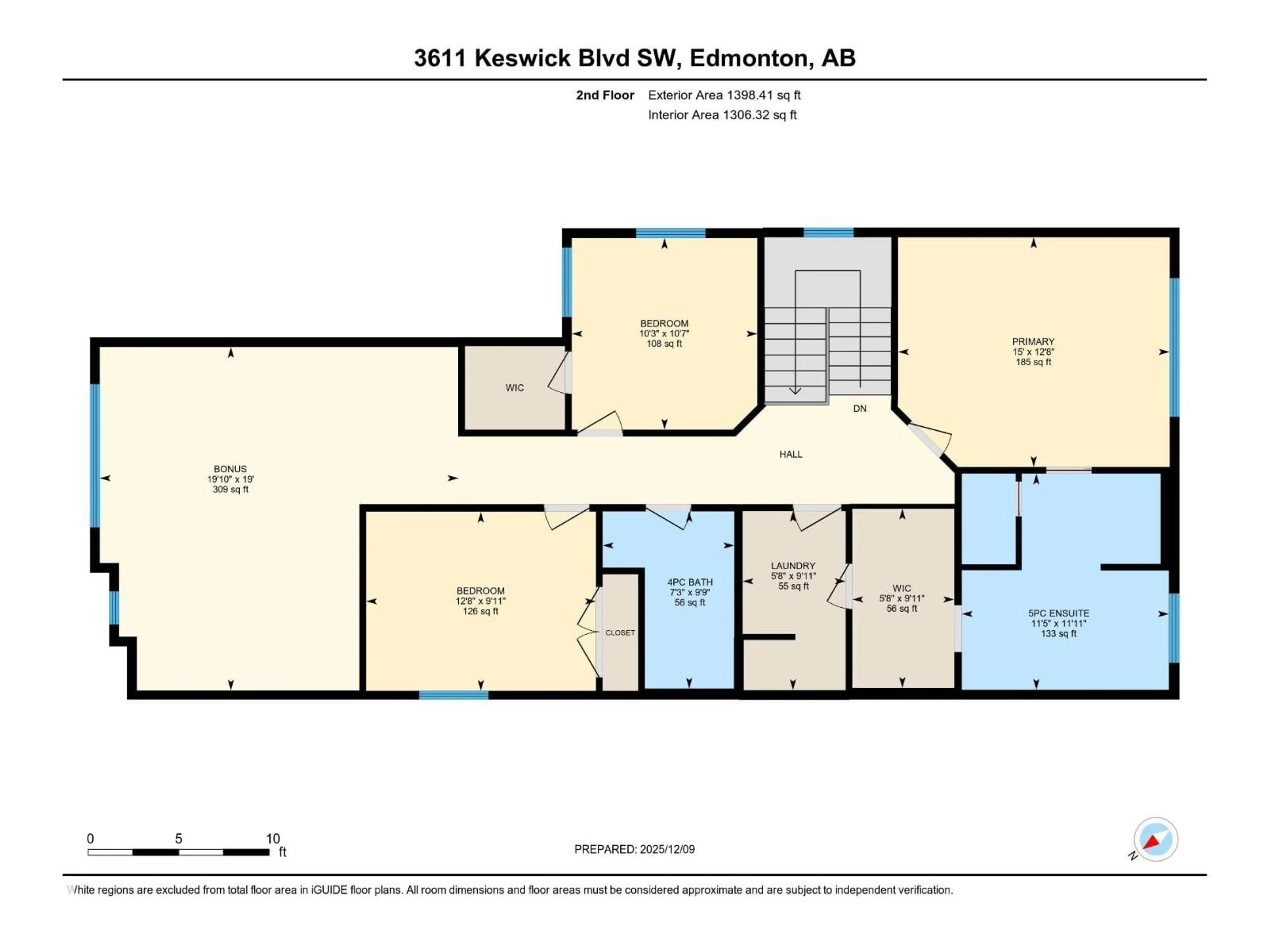 Floor plan for SW - 3611 KESWICK BV, Edmonton Alberta T6W3S5
