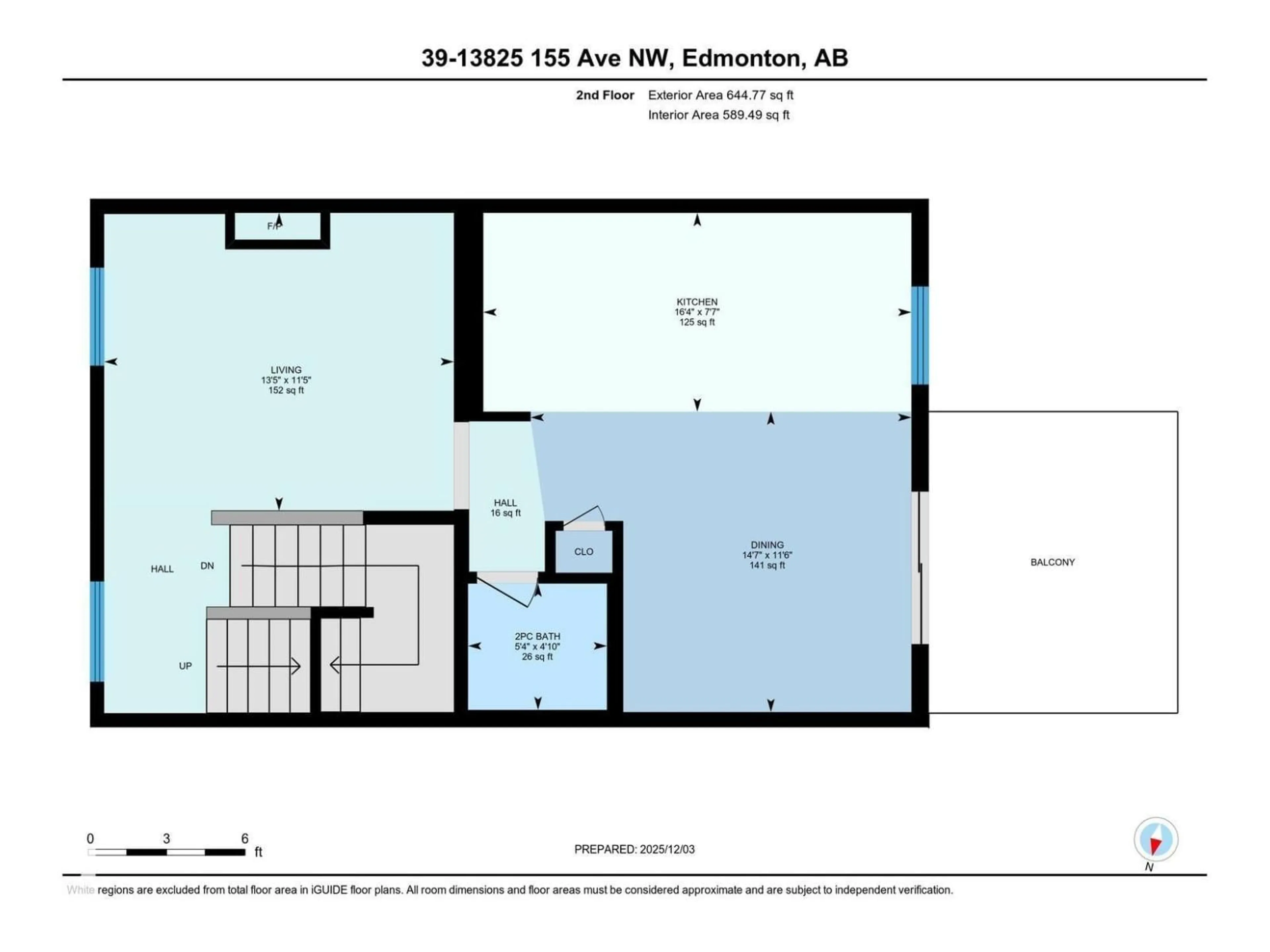 Floor plan for #39 - 13825 155 AV, Edmonton Alberta T6V0B8