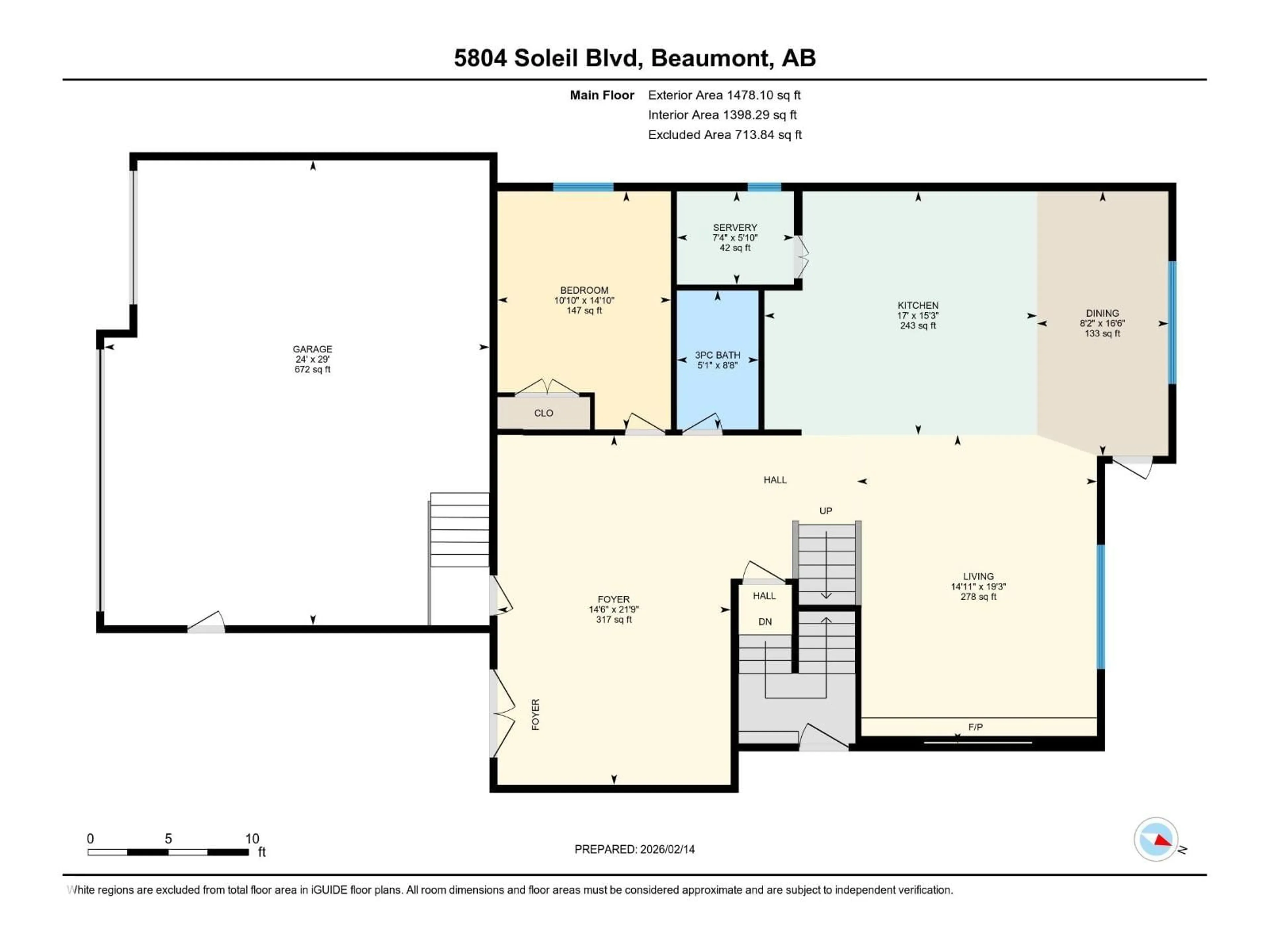 Floor plan for 5804 SOLEIL BV, Beaumont Alberta T4X2X9