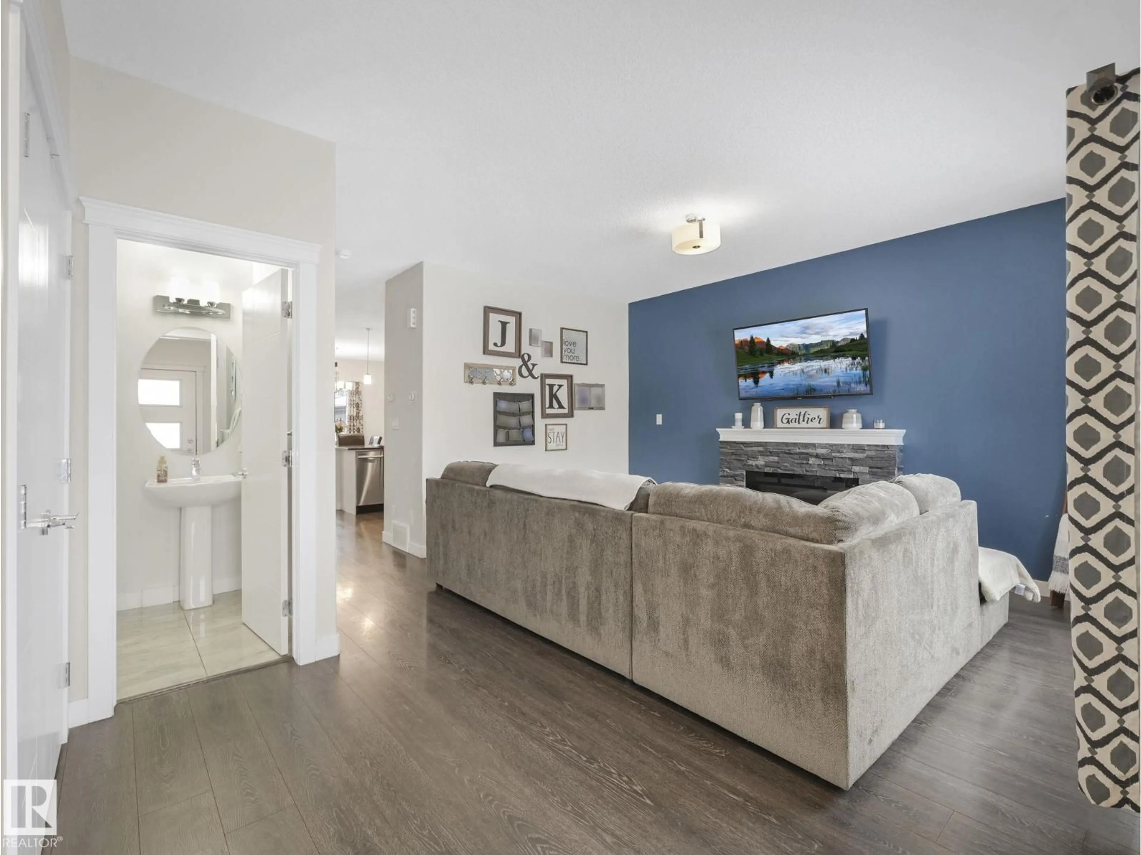 Living room with furniture, unknown for 725 BERG LO, Leduc Alberta T9E1G9