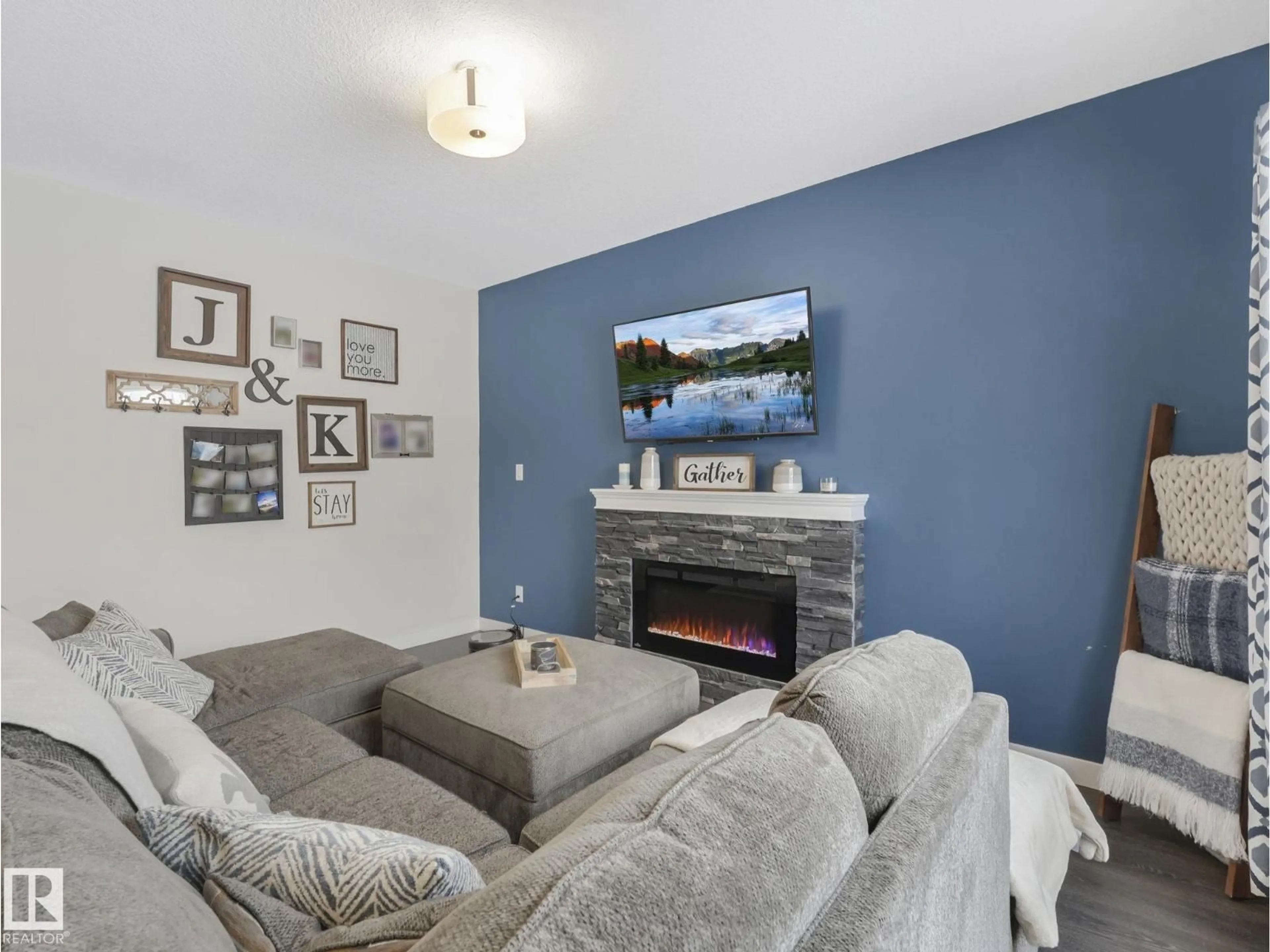 Living room with furniture, unknown for 725 BERG LO, Leduc Alberta T9E1G9