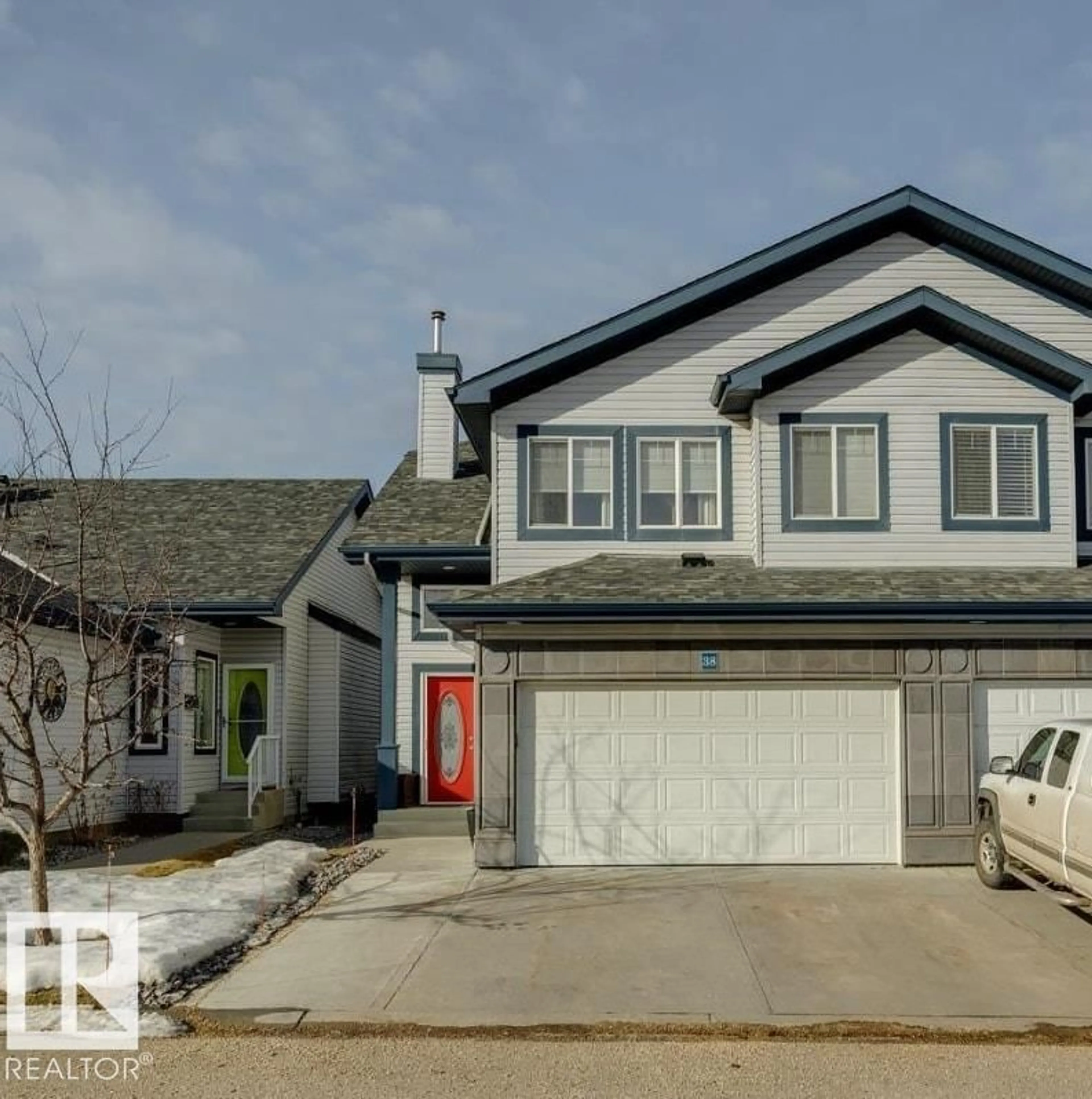 Home with vinyl exterior material, street for #38 - 3003 34 AV, Edmonton Alberta T6T0A1