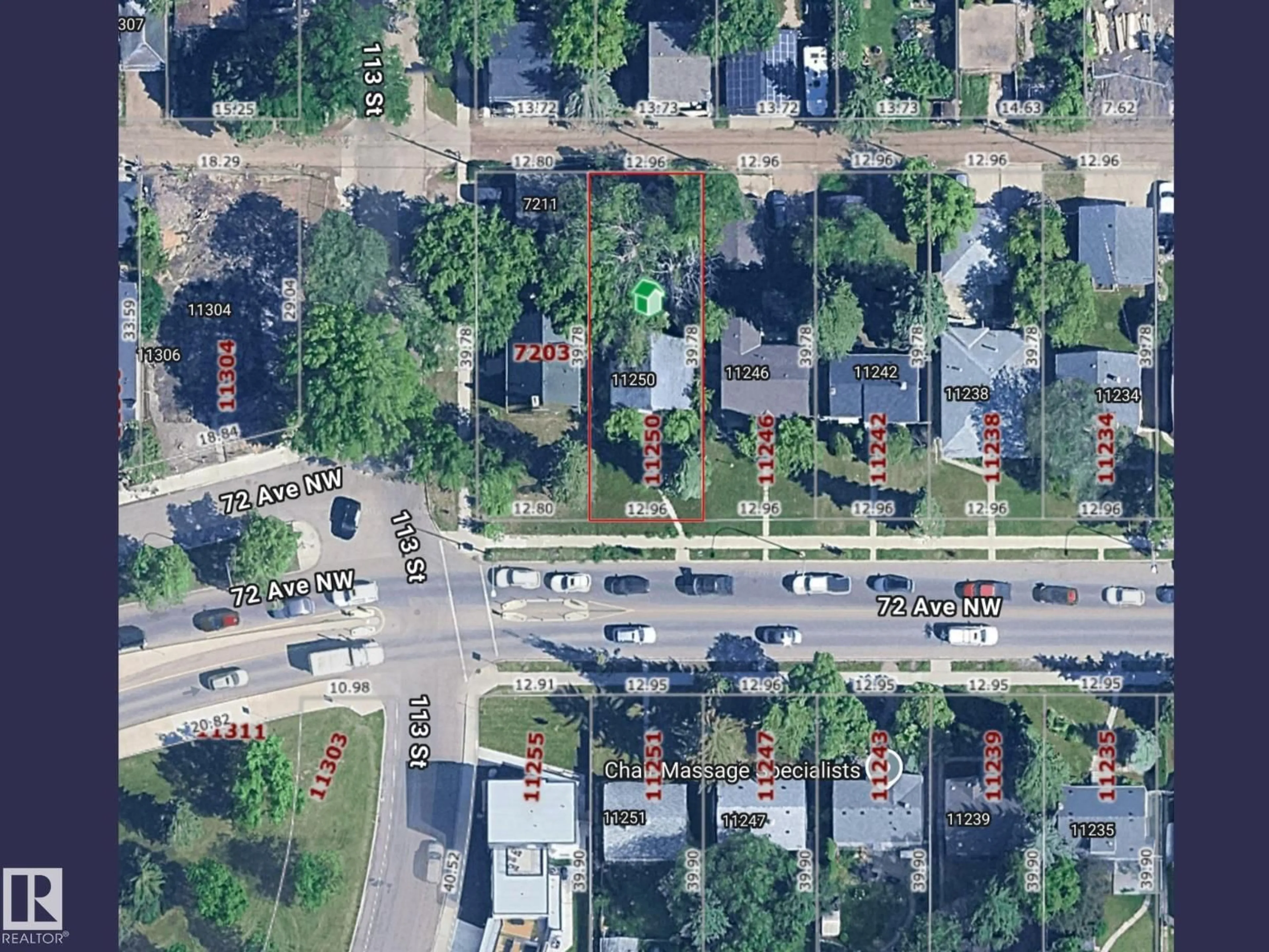 A pic from outside/outdoor area/front of a property/back of a property/a pic from drone, street for 11250 72 AV, Edmonton Alberta T6G0B5