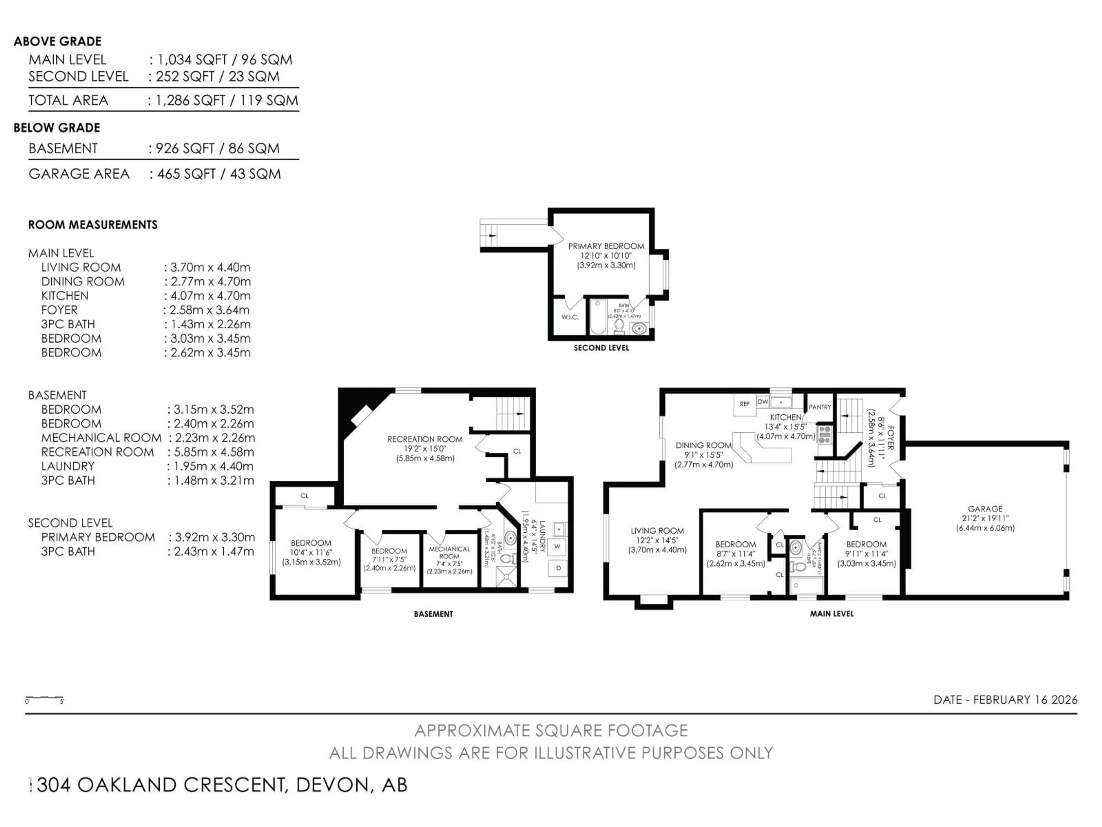 Floor plan for 1304 OAKLAND CR, Devon Alberta T9G2E6