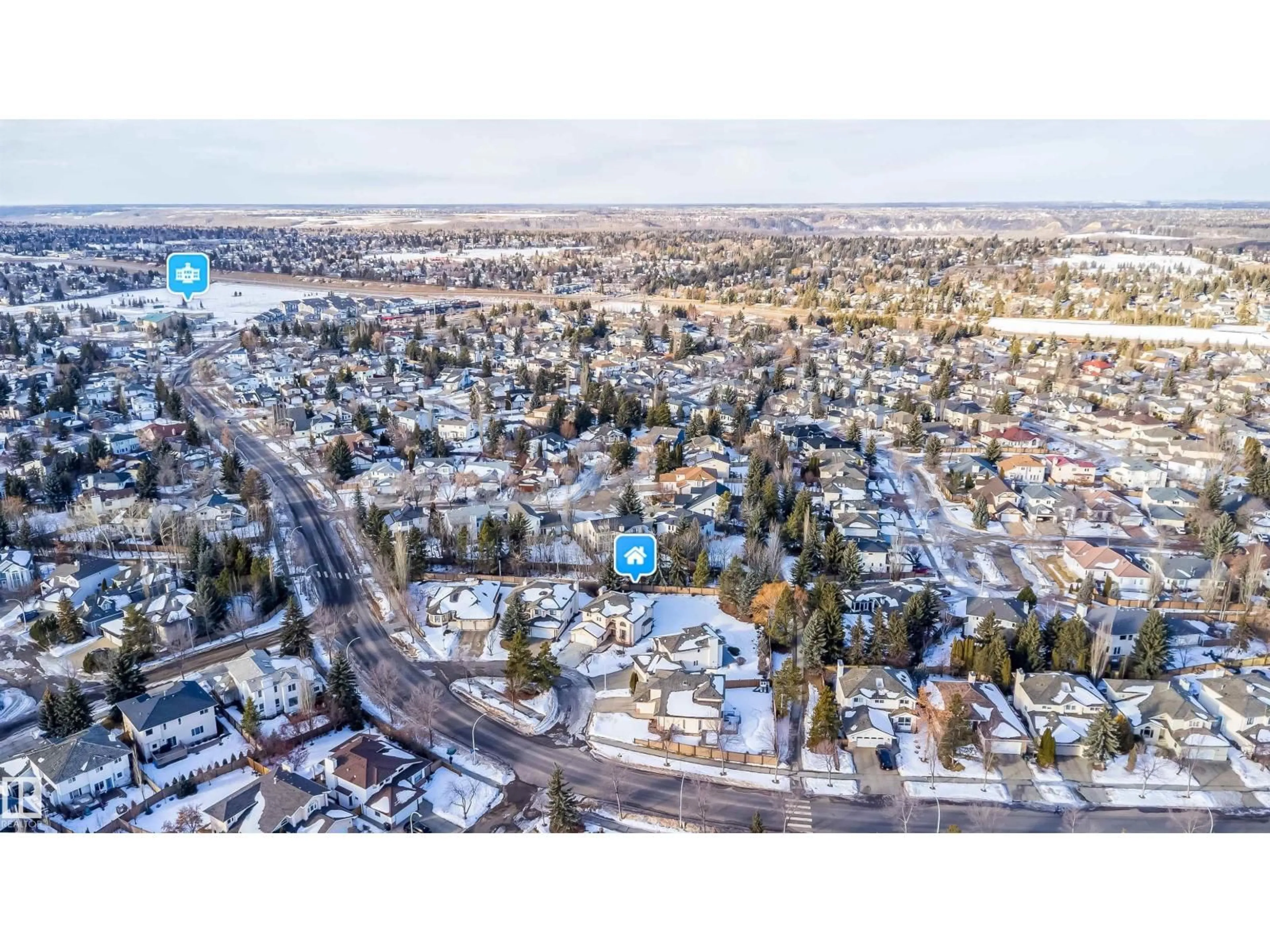 A pic from outside/outdoor area/front of a property/back of a property/a pic from drone, street for 316 BURTON RD, Edmonton Alberta T6R2G7