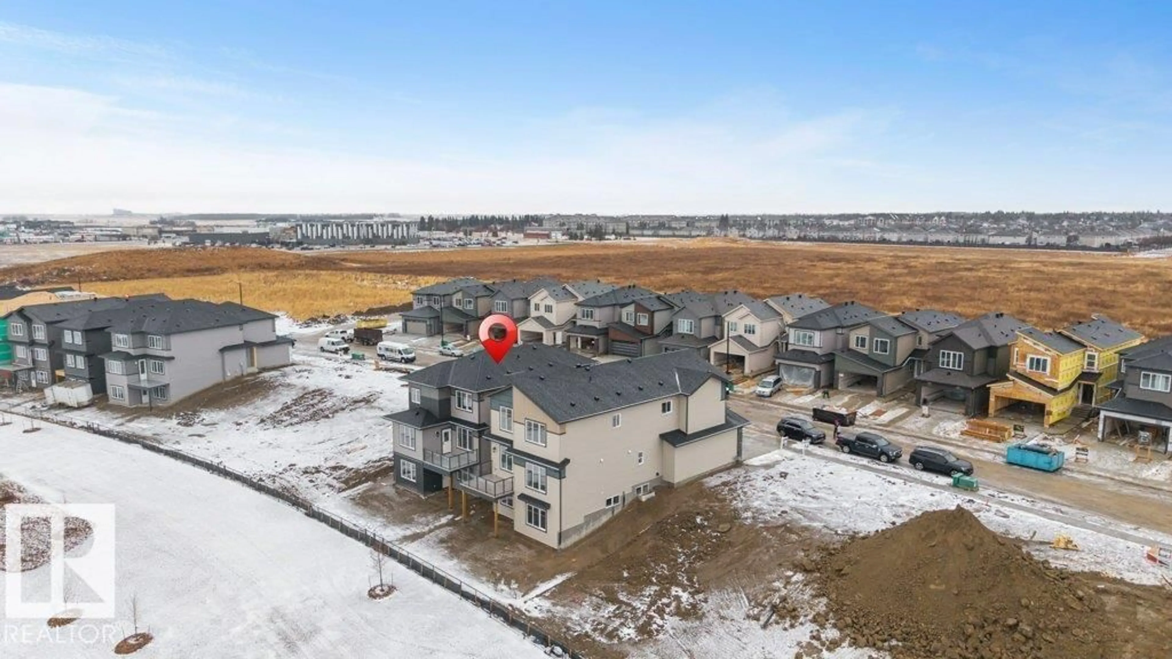 A pic from outside/outdoor area/front of a property/back of a property/a pic from drone, water/lake/river/ocean view for 219 CRYSTAL CREEK DR, Leduc Alberta T9E0X6