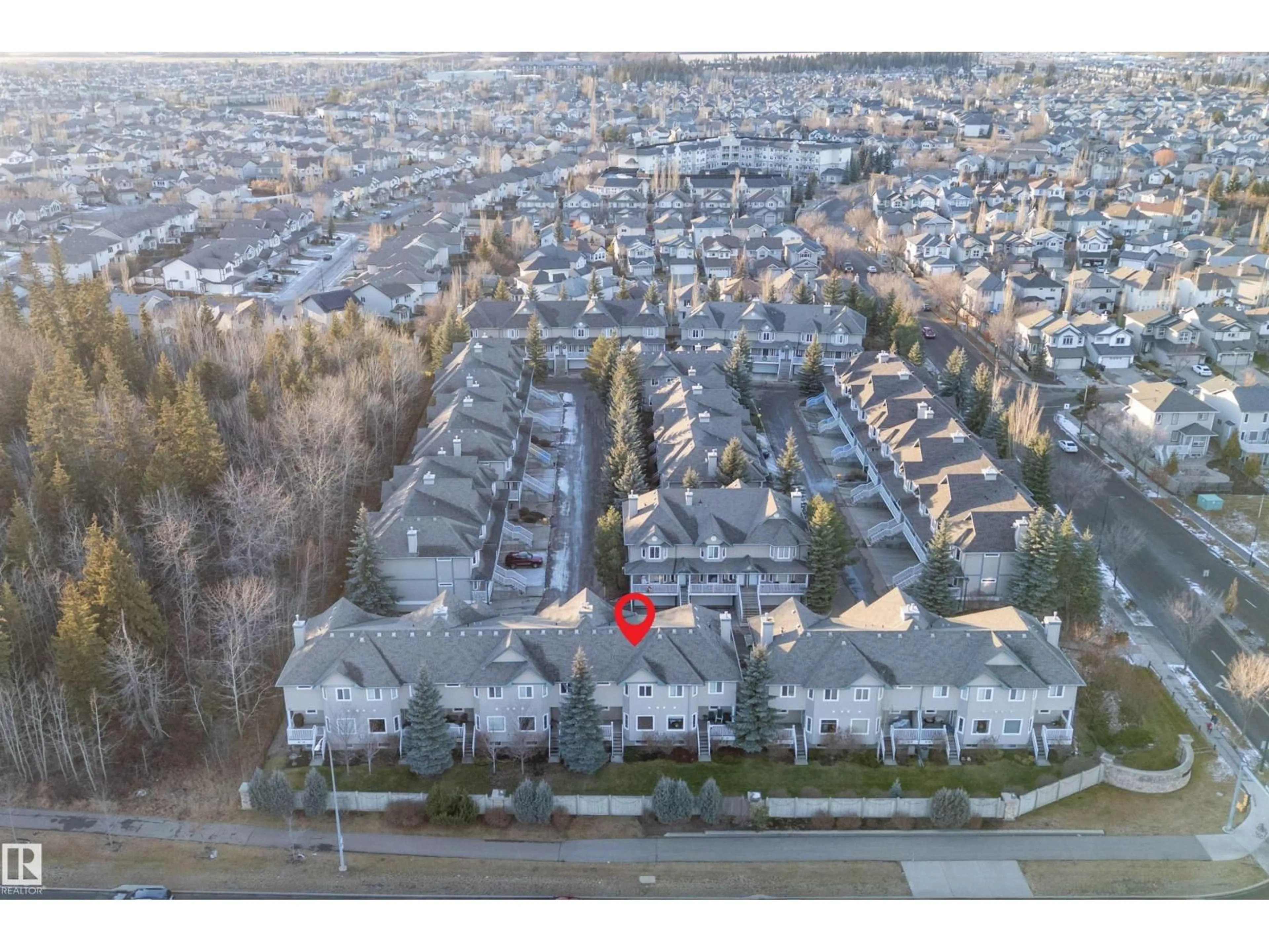 A pic from outside/outdoor area/front of a property/back of a property/a pic from drone, street for #17 - 903 RUTHERFORD RD, Edmonton Alberta T6W1N9