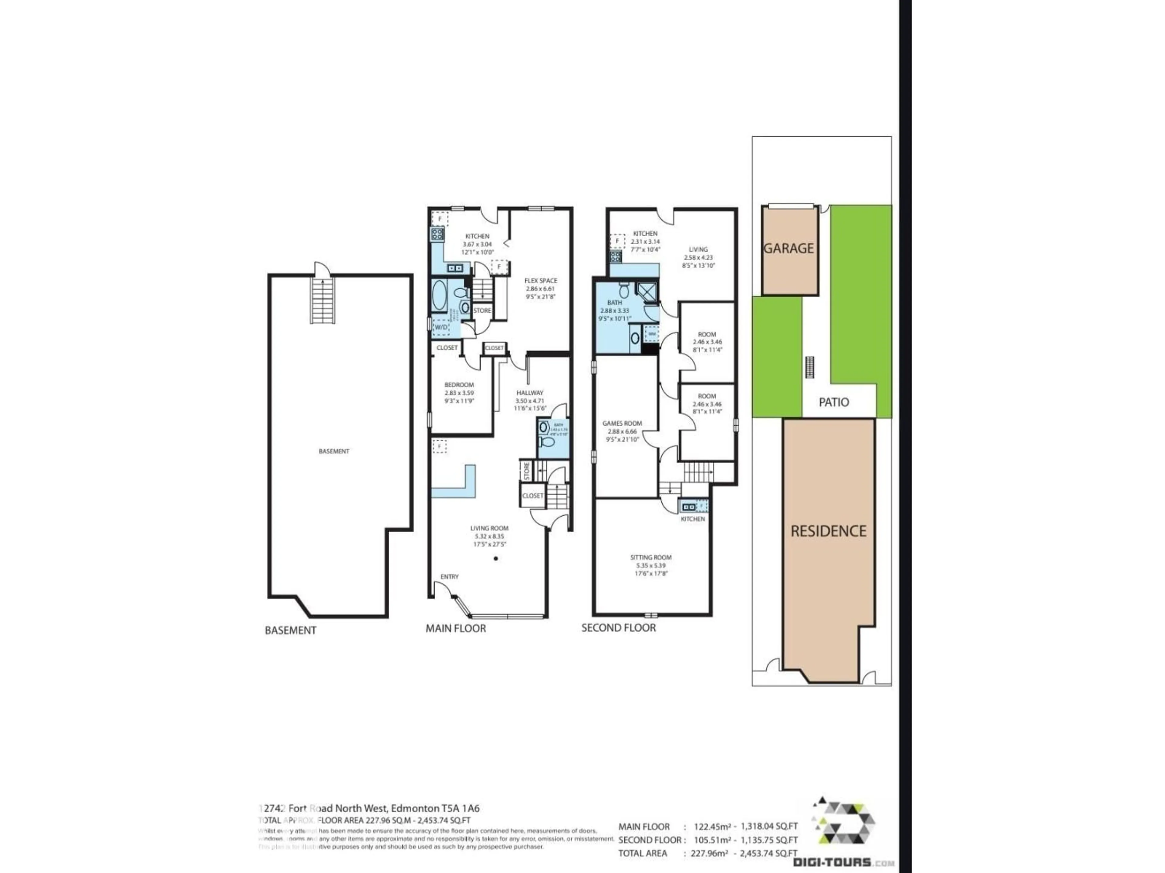 Floor plan for 12742 FORT RD, Edmonton Alberta T5A1A6