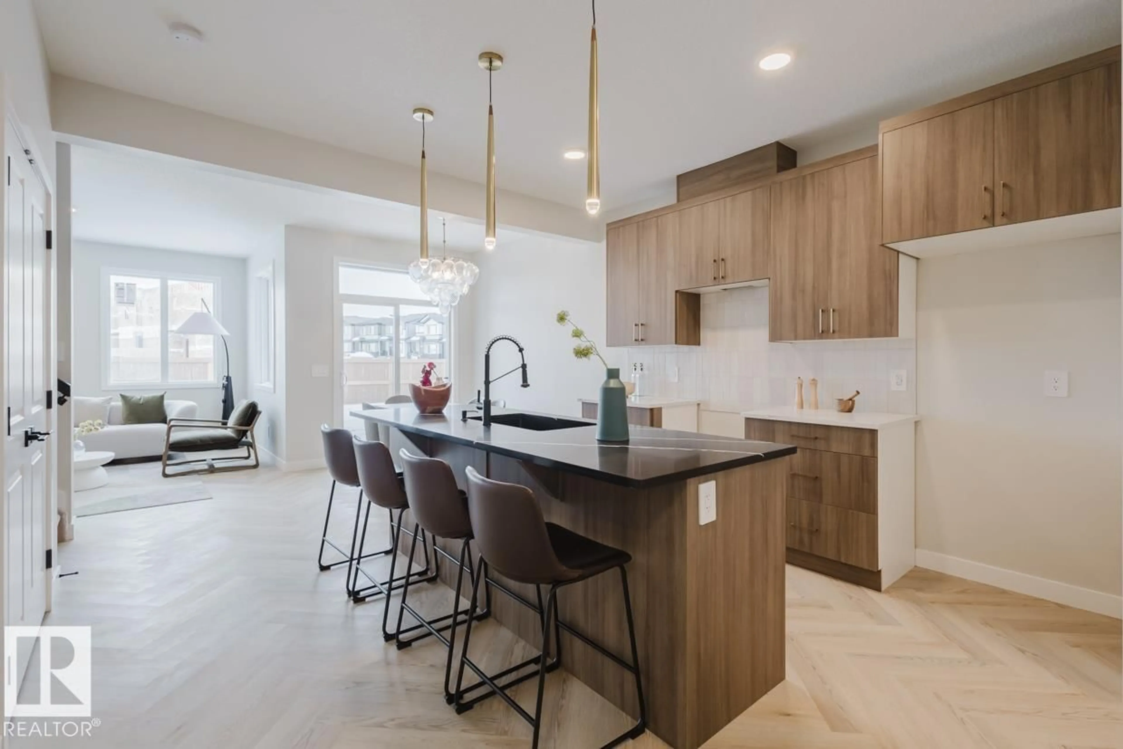 Open concept kitchen, ceramic/tile floor for 2635 62 ST, Edmonton Alberta T6X3J7