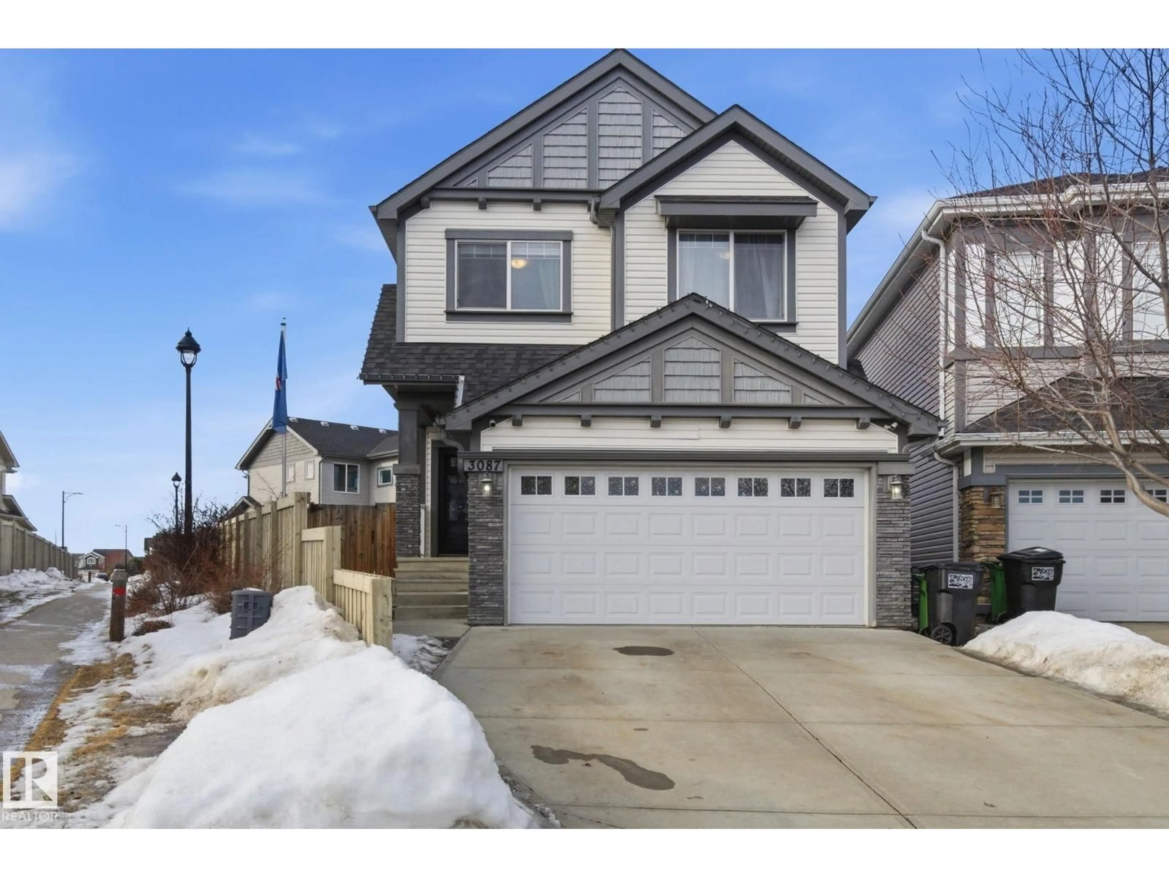 Home with vinyl exterior material, street for 3087 ARTHURS CR, Edmonton Alberta T6W2H8