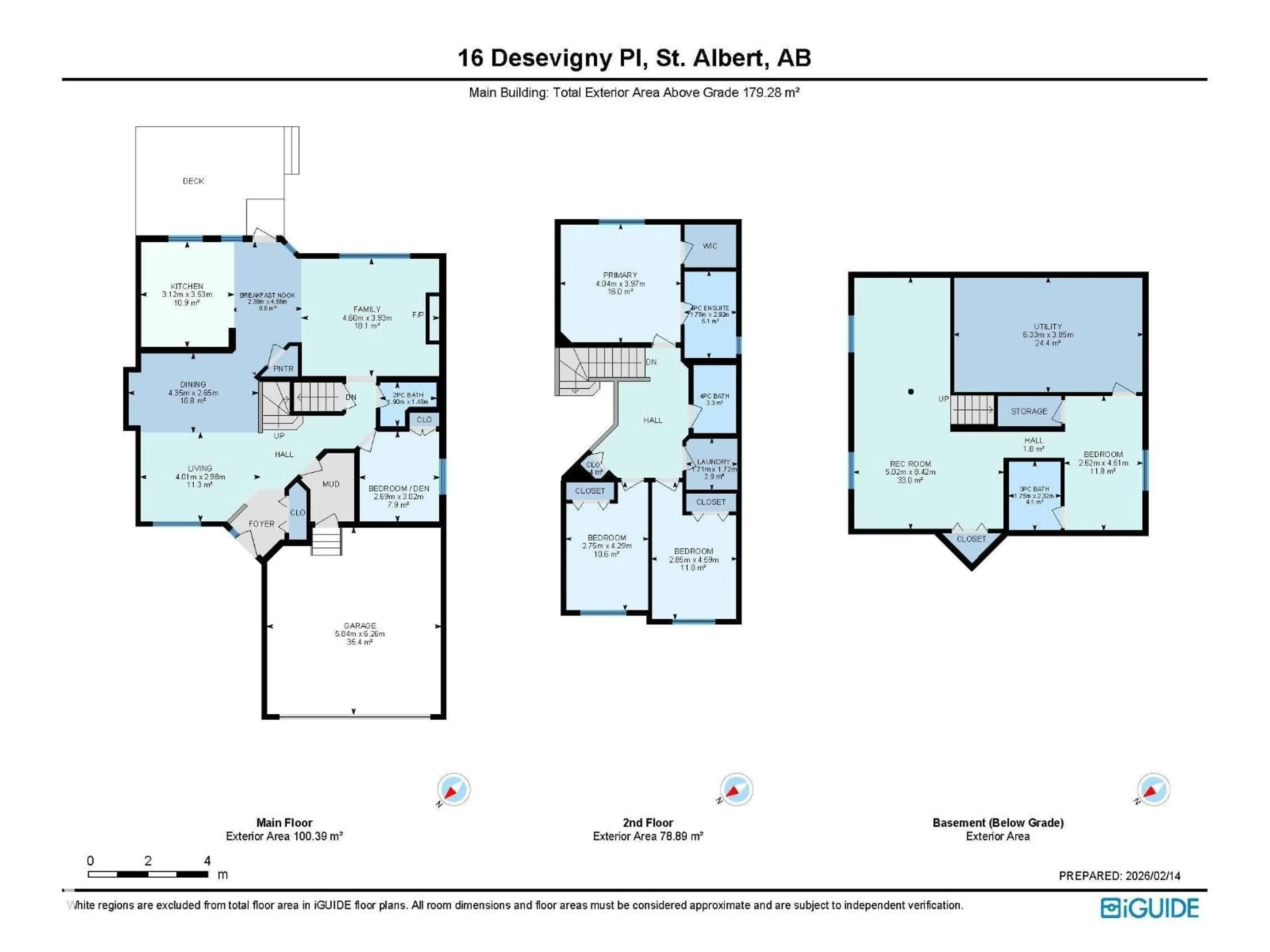 Floor plan for 16 DESEVIGNY PL, St. Albert Alberta T8N6R8