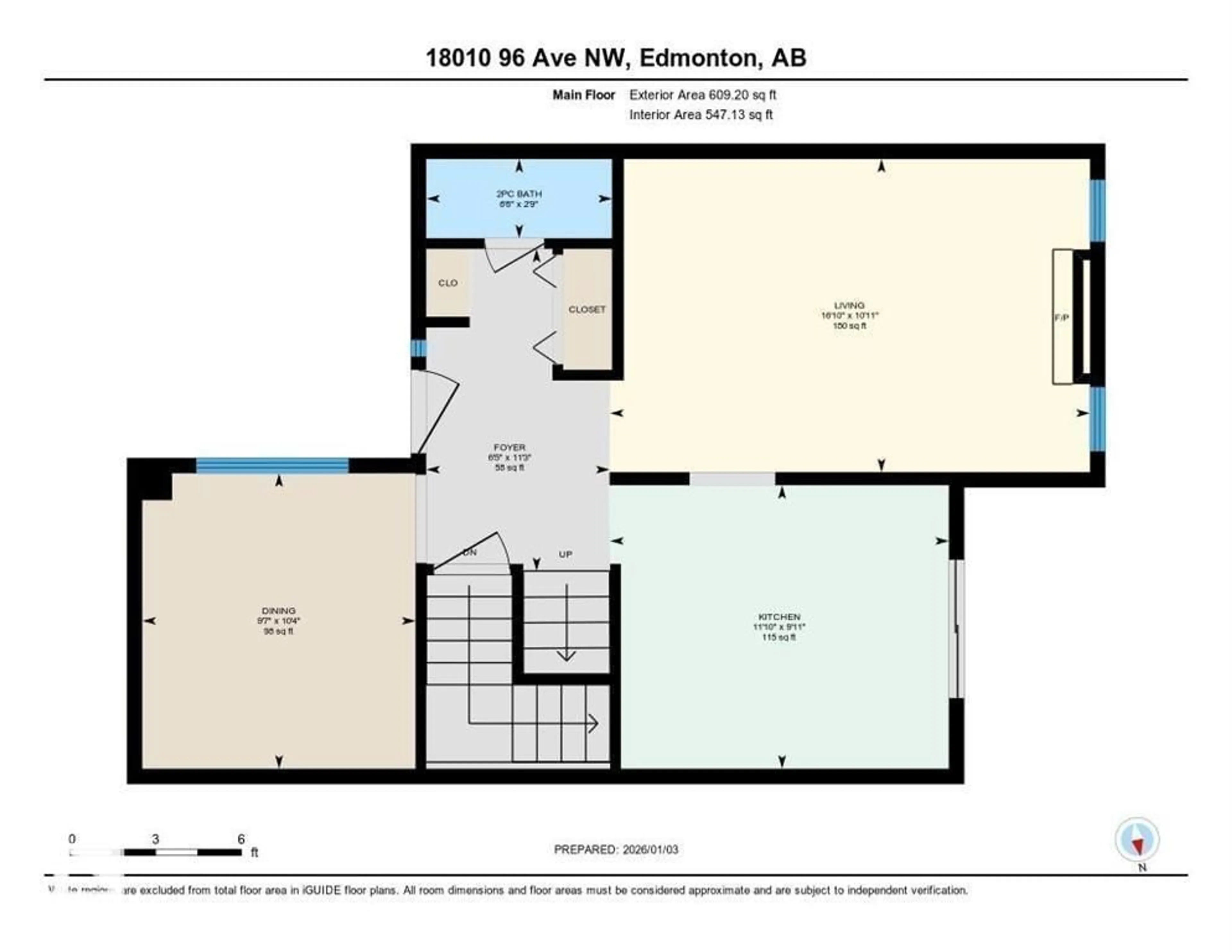 Floor plan for 18010 96 AVE, Edmonton Alberta T5T3N2