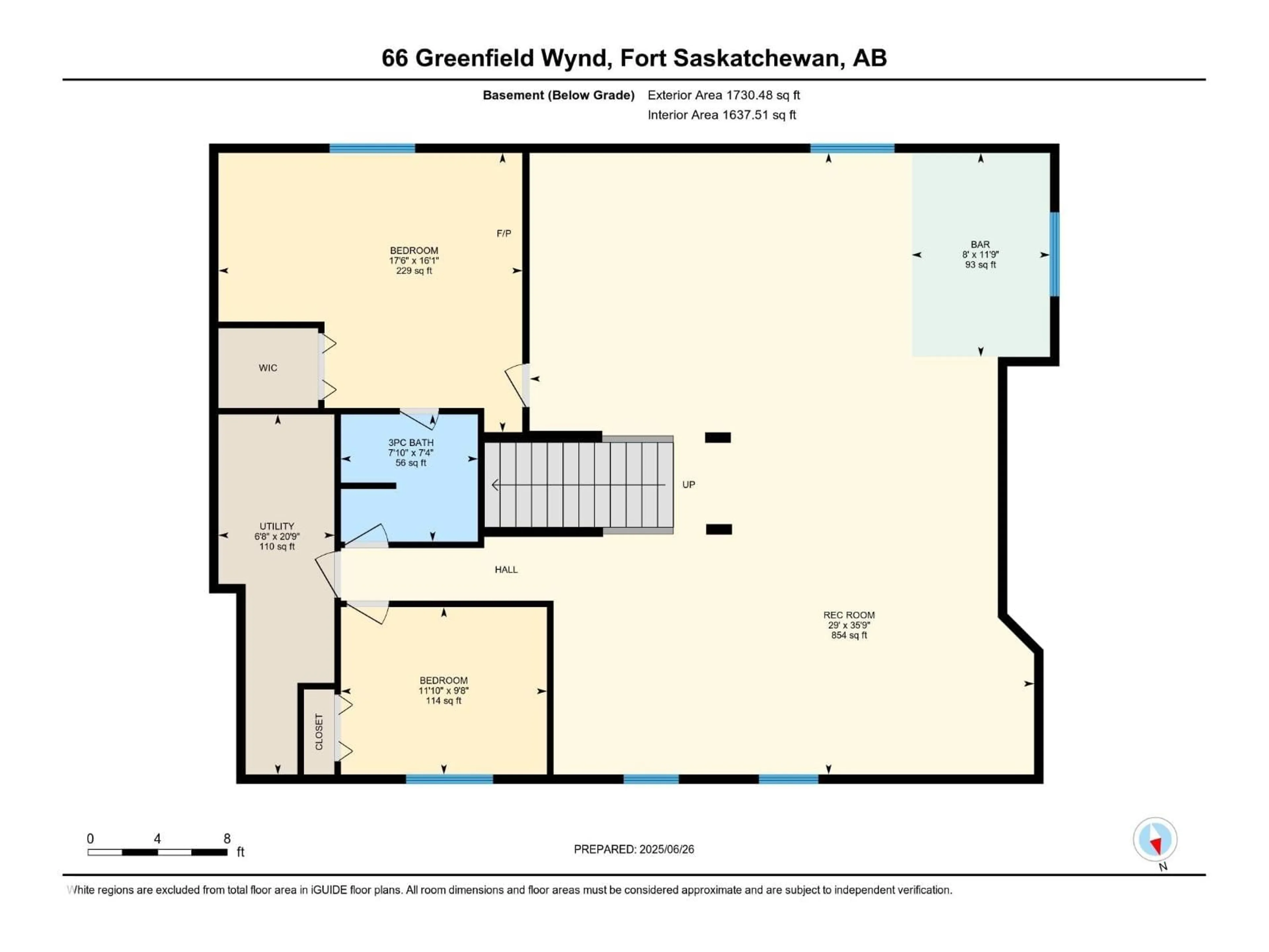 Floor plan for 66 GREENFIELD WD, Fort Saskatchewan Alberta T8L0P1