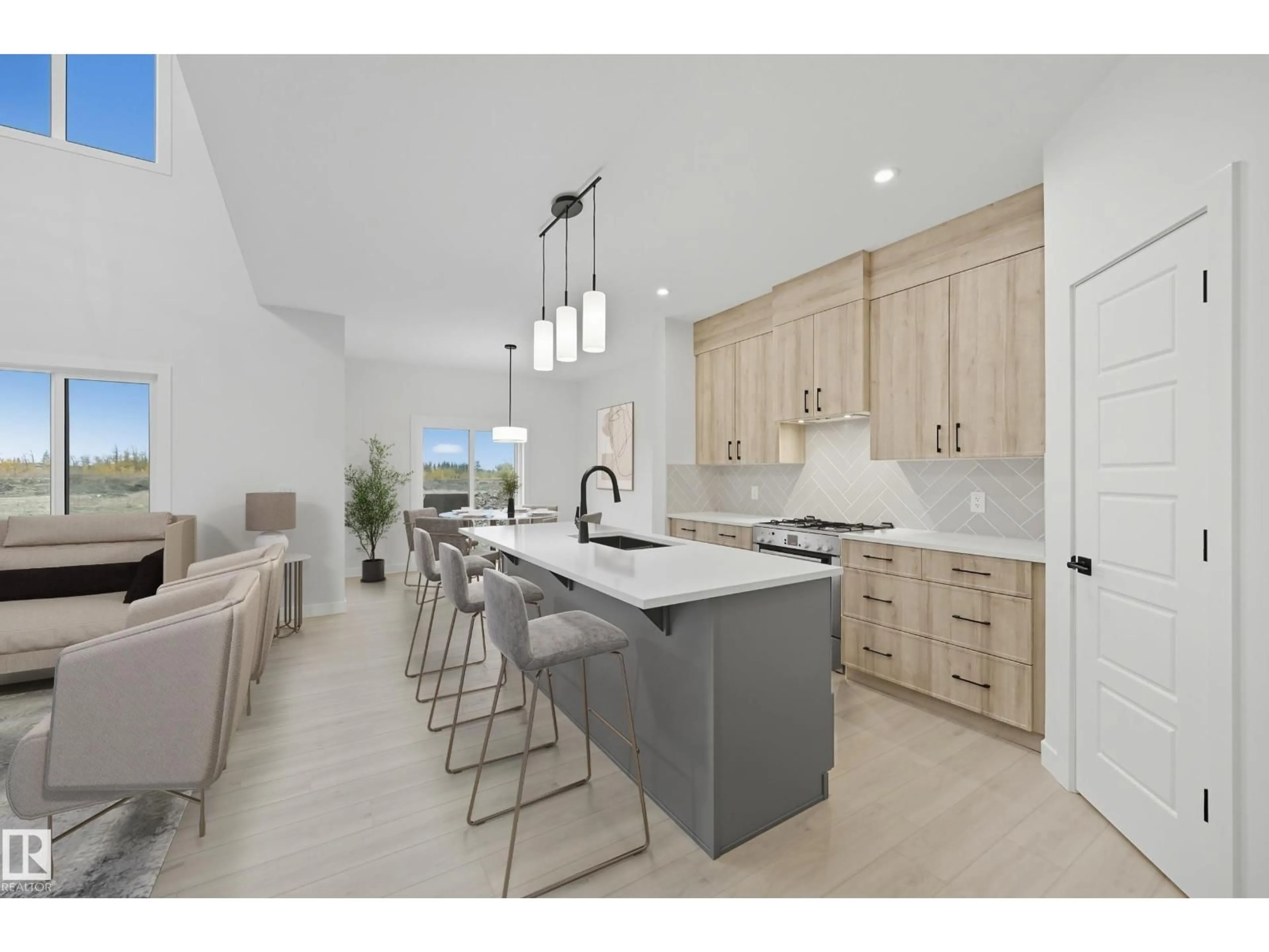 Open concept kitchen, ceramic/tile floor for 37 GABLE CM, Spruce Grove Alberta T7X4E6