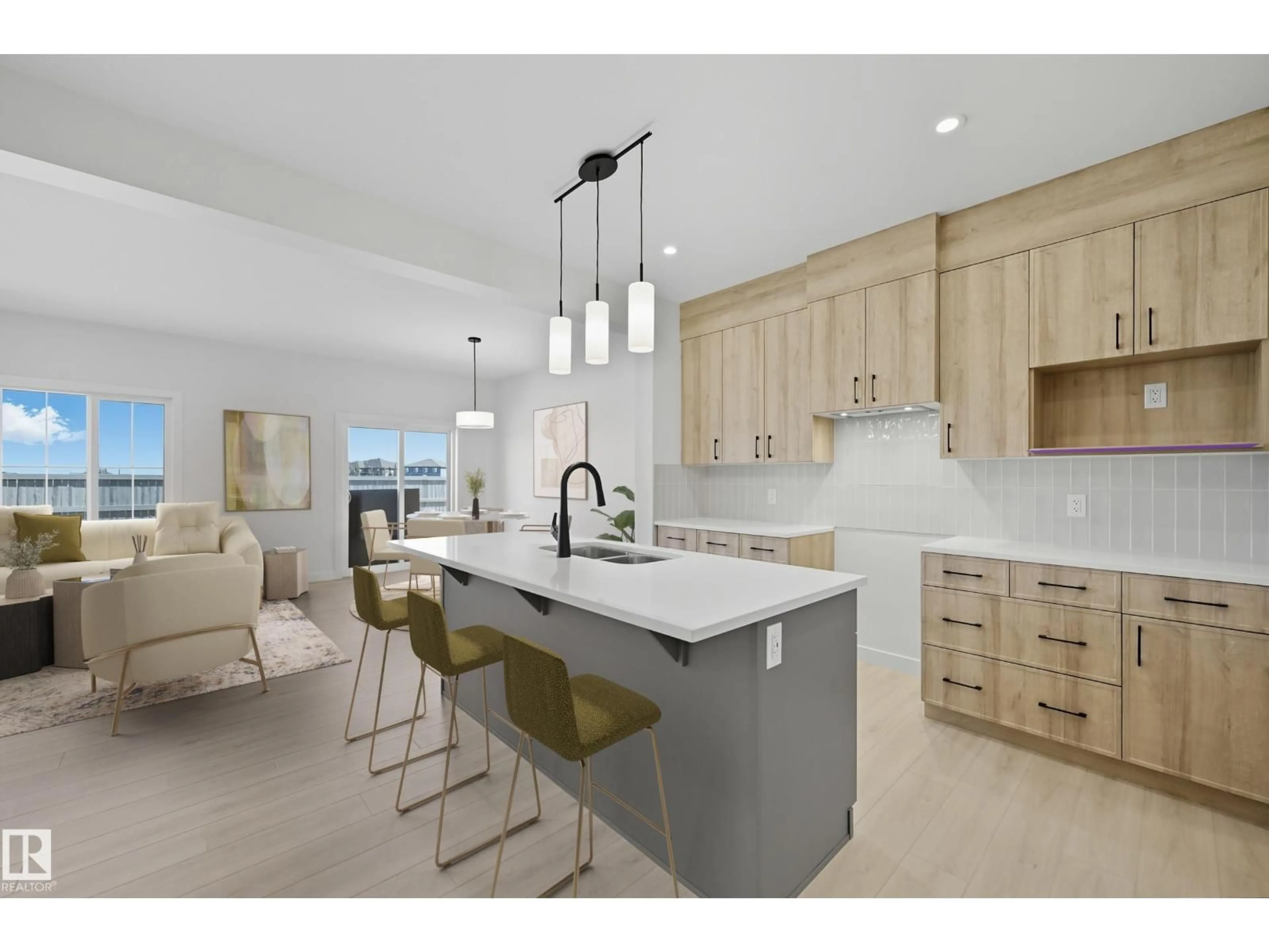 Open concept kitchen, ceramic/tile floor for NW - 8909 223A ST, Edmonton Alberta T5T7X2