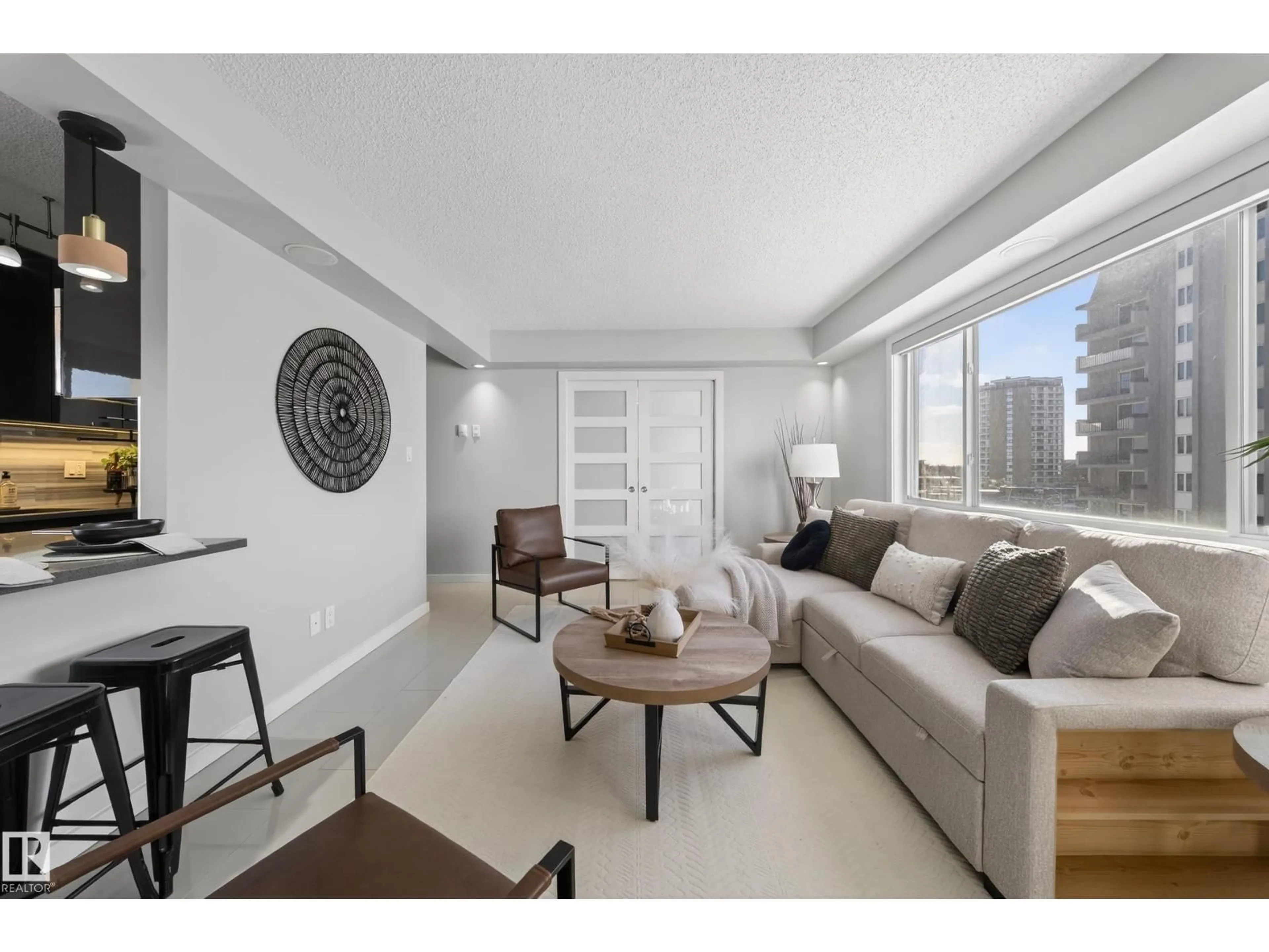 Living room with furniture, unknown for #504 - 10140 115 ST, Edmonton Alberta T5K1T5