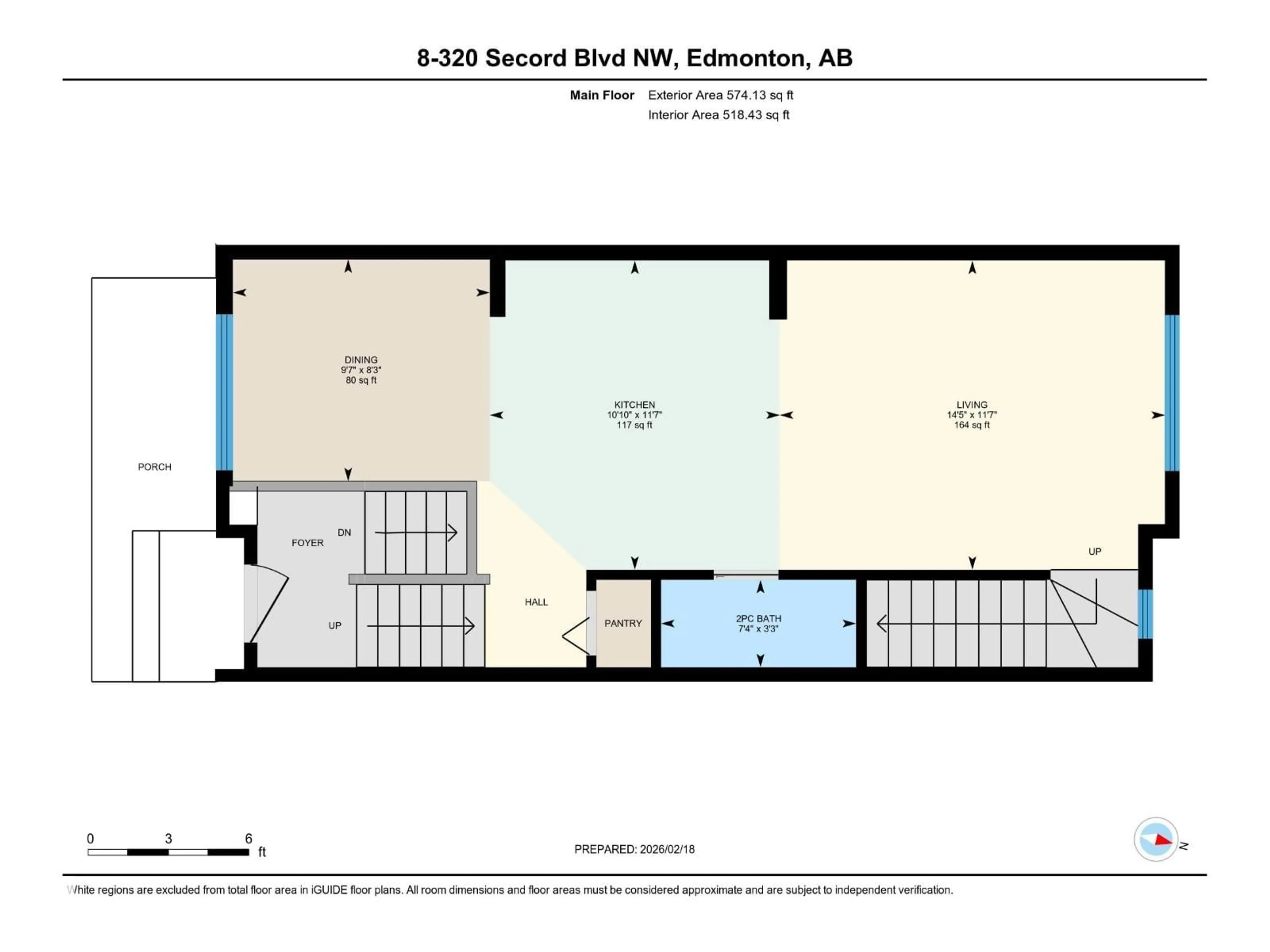 Floor plan for 8 - 320 SECORD BV, Edmonton Alberta T5T7E8