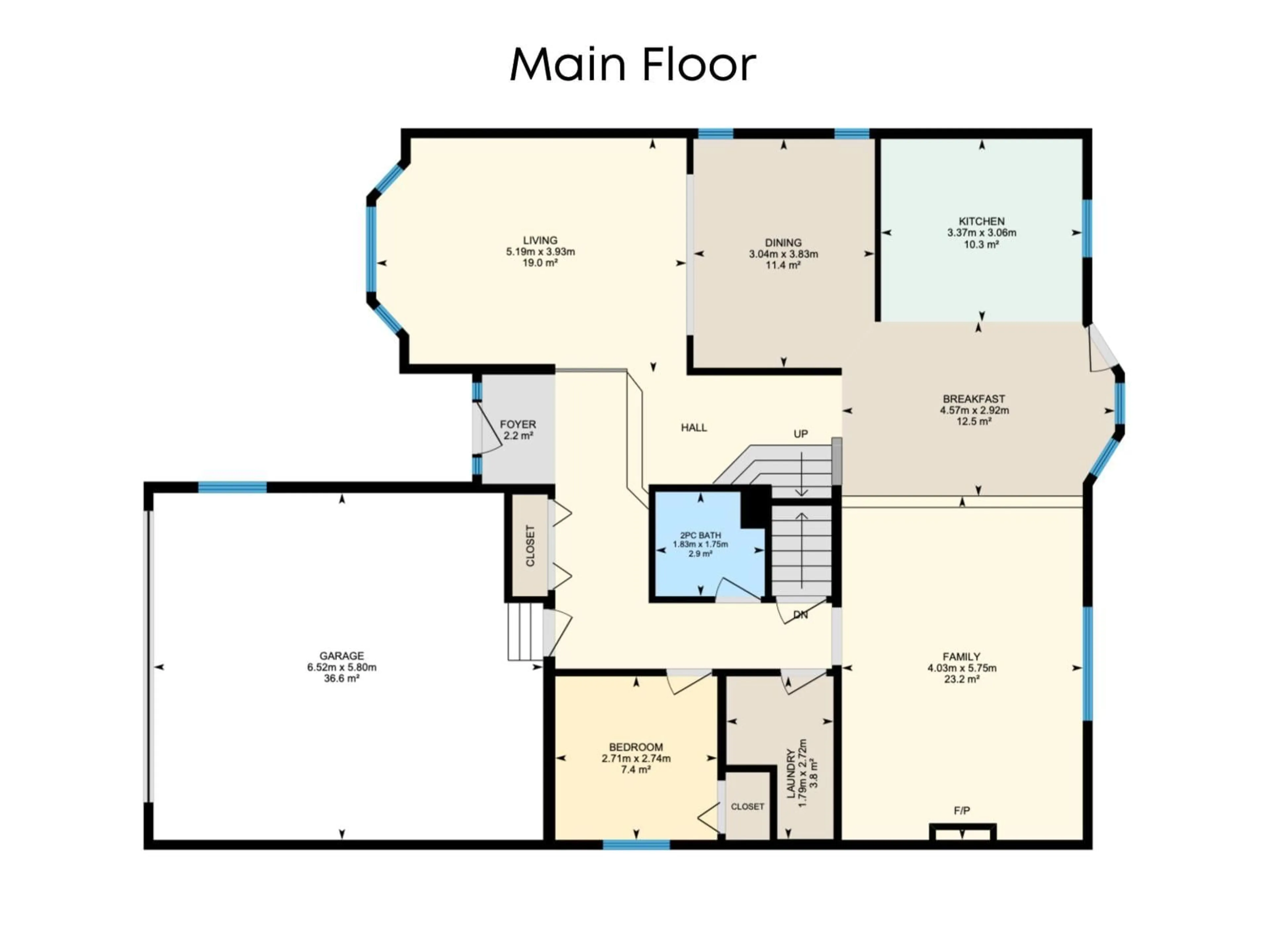 Floor plan for 932 110A ST, Edmonton Alberta T6J6N1