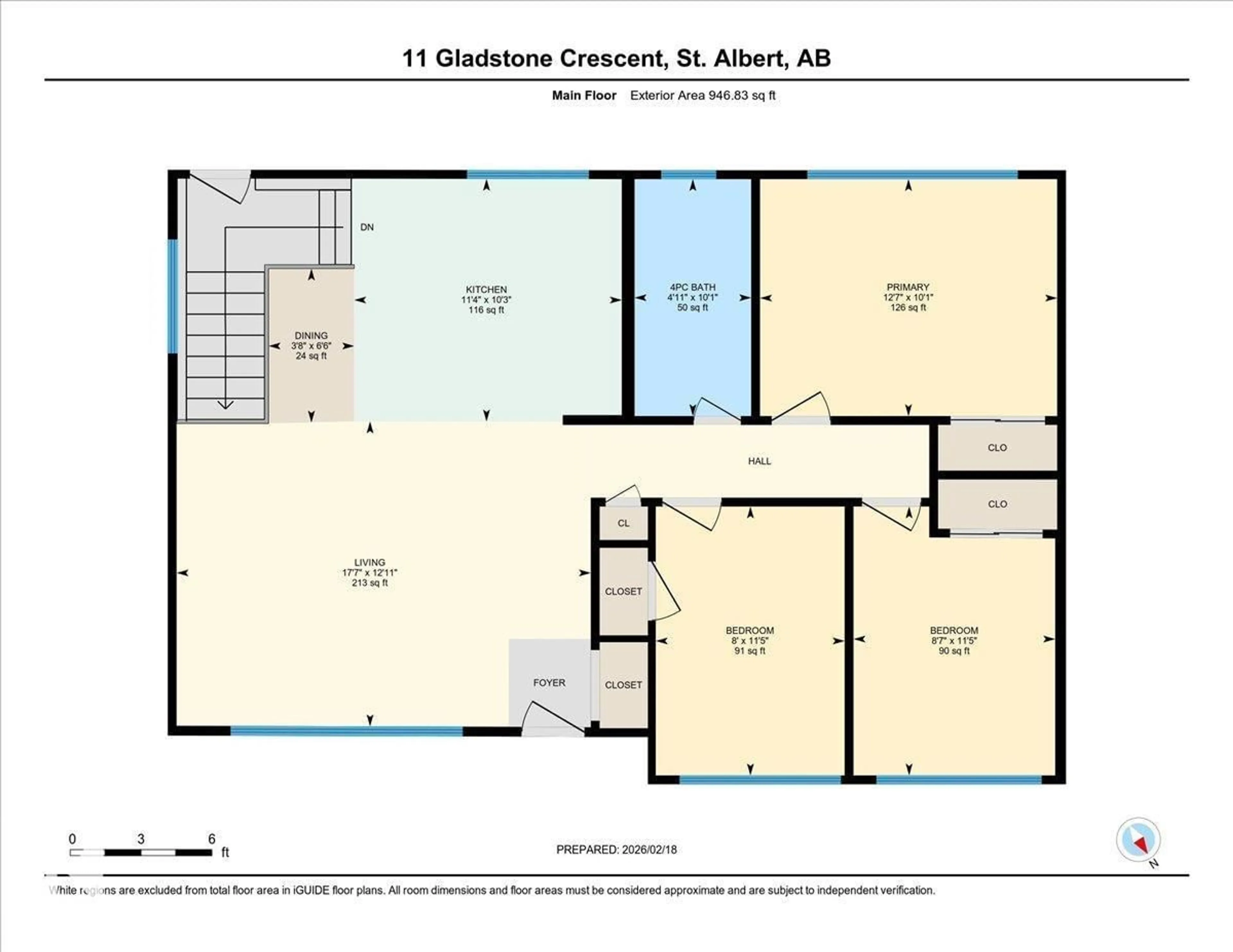 Floor plan for 11 GLADSTONE CR, St. Albert Alberta T8N0W6