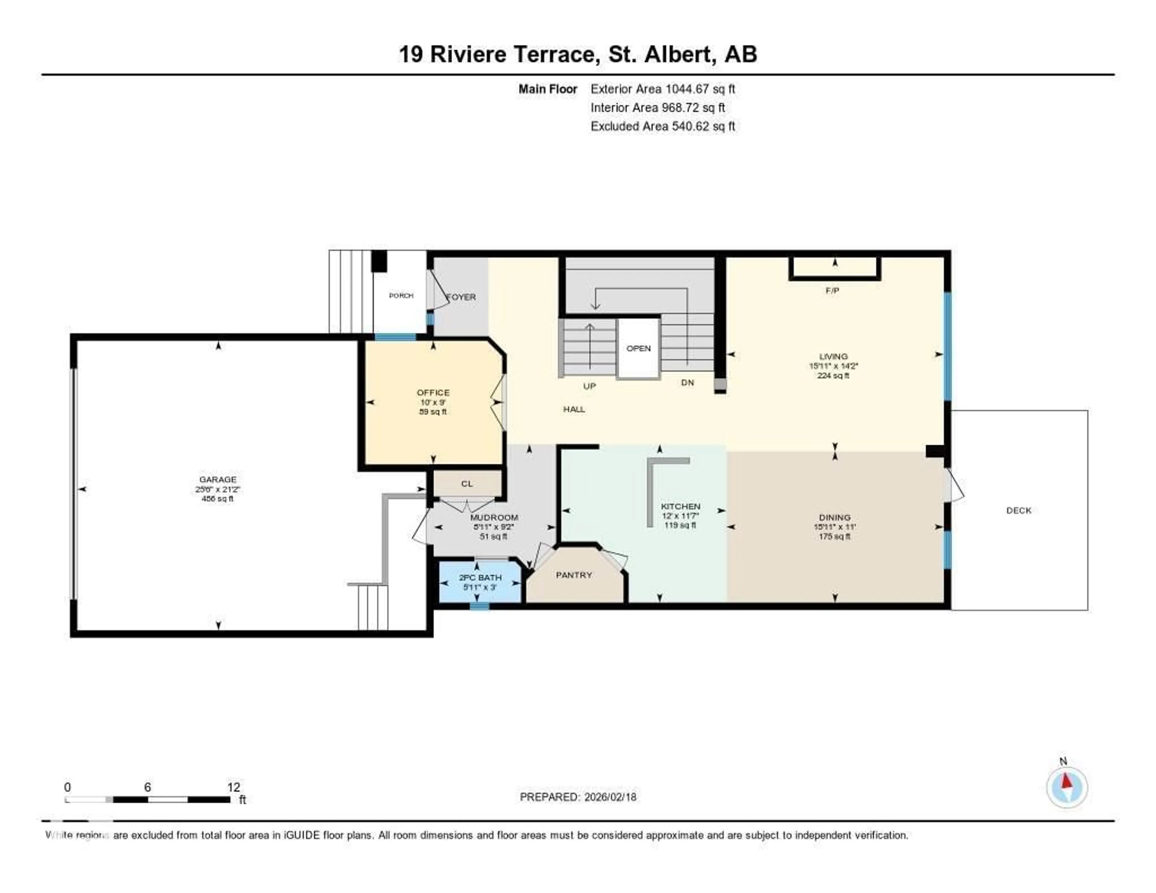Floor plan for 19 RIVIERE TC, St. Albert Alberta T8N7N6