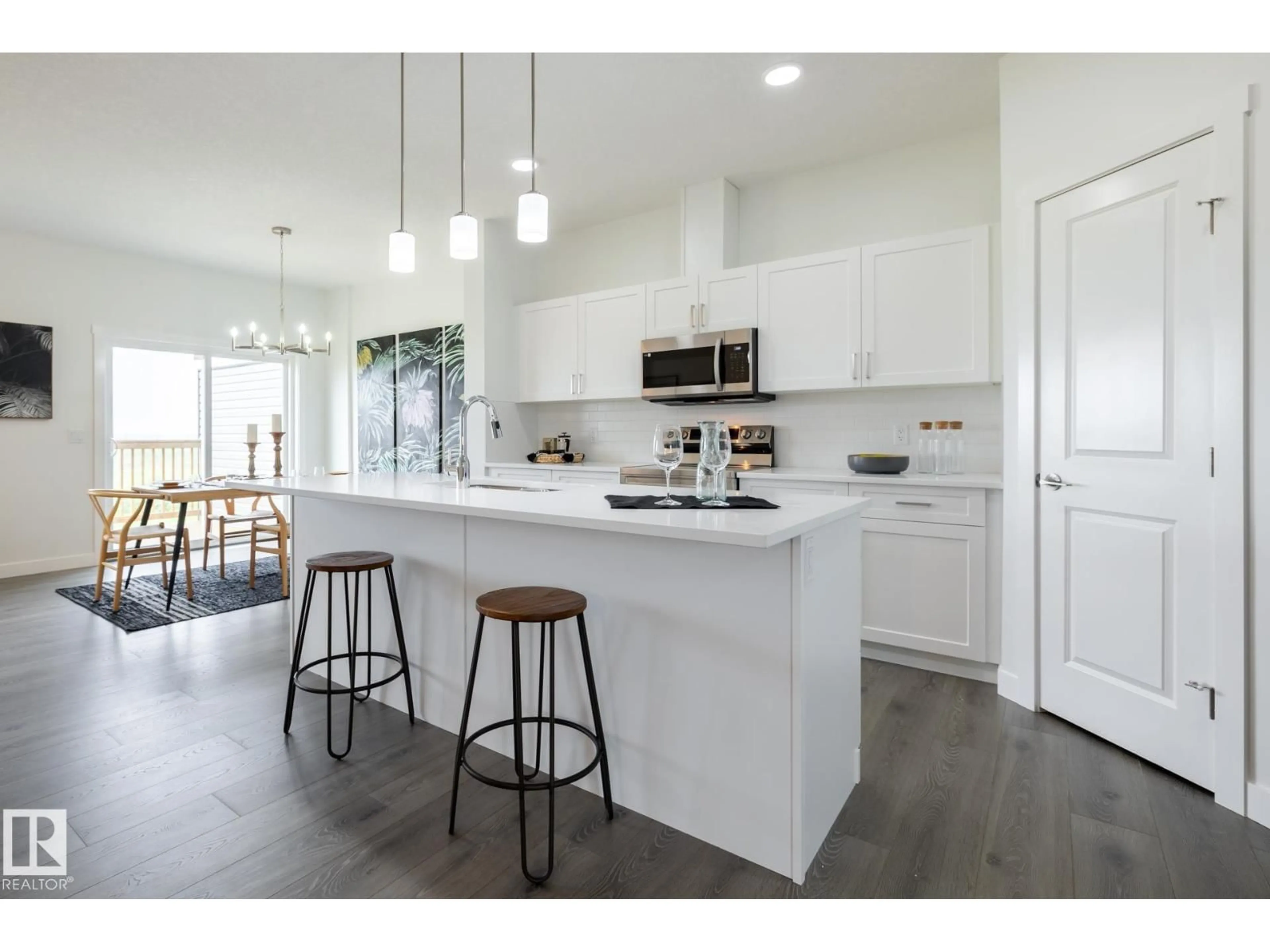 Open concept kitchen, ceramic/tile floor for 113 WYNN RD, Fort Saskatchewan Alberta T8L0Y3