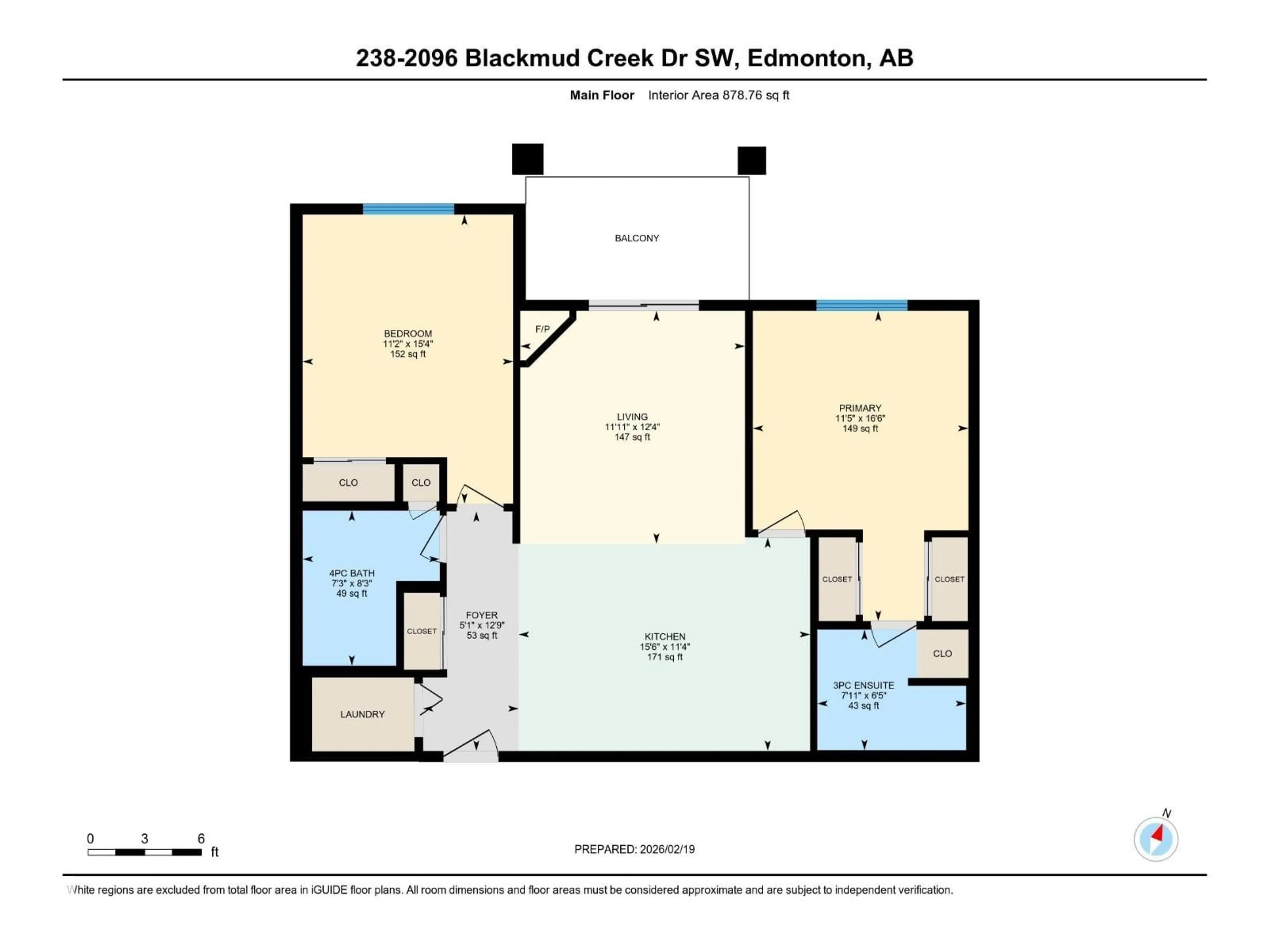 Floor plan for 2096 - 238 BLACKMUD CREEK DR, Edmonton Alberta T6W0G1