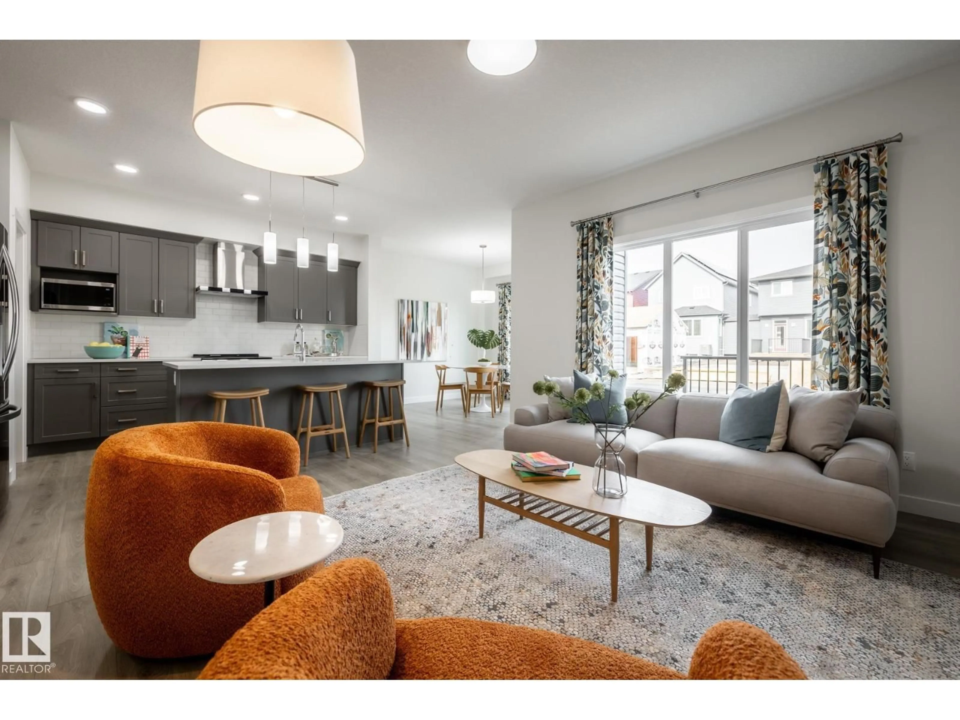 Living room with furniture, unknown for 302 FALCON CR, Leduc Alberta T0B3M3