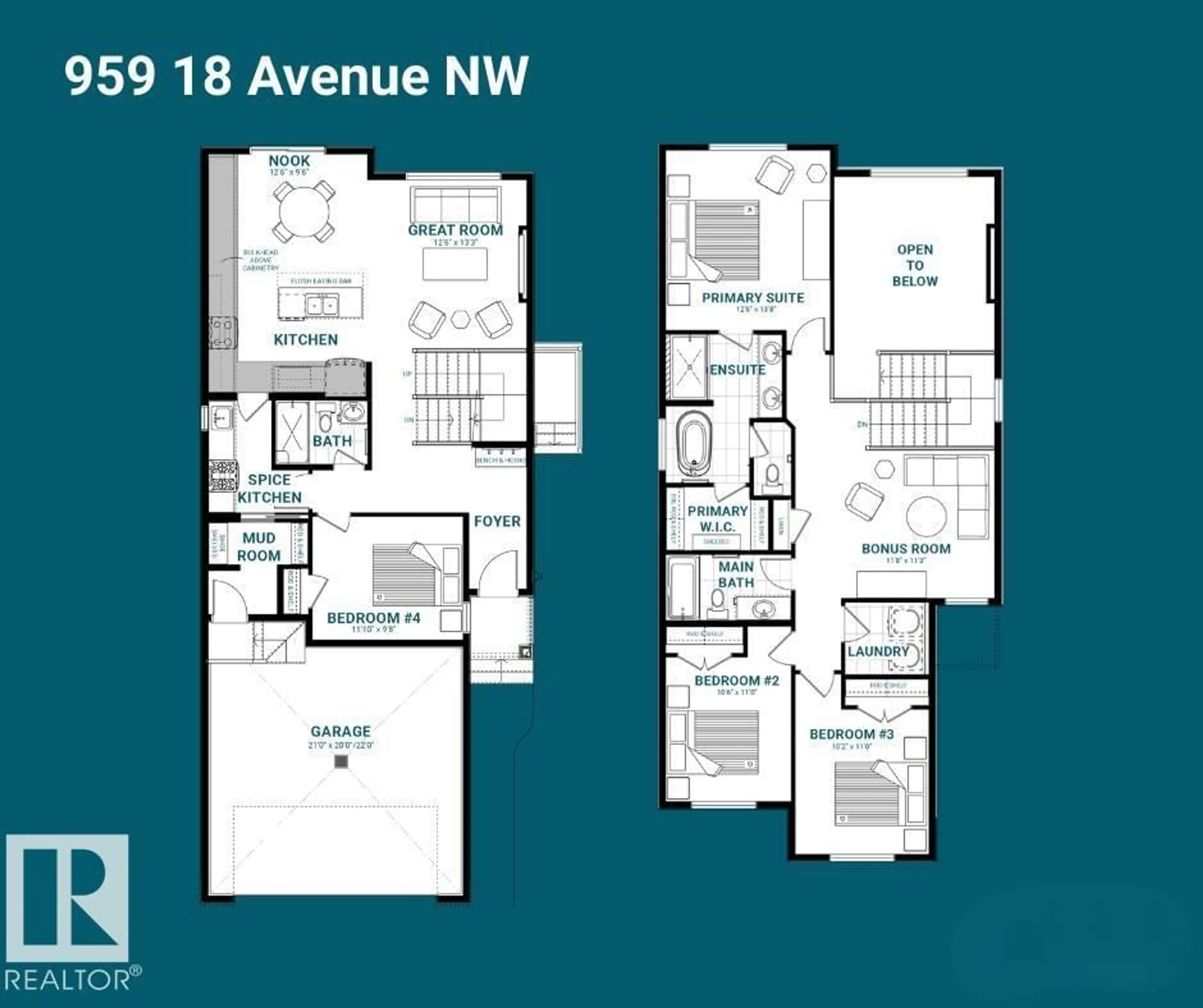 Floor plan for 959 18 AV, Edmonton Alberta T6T2X3